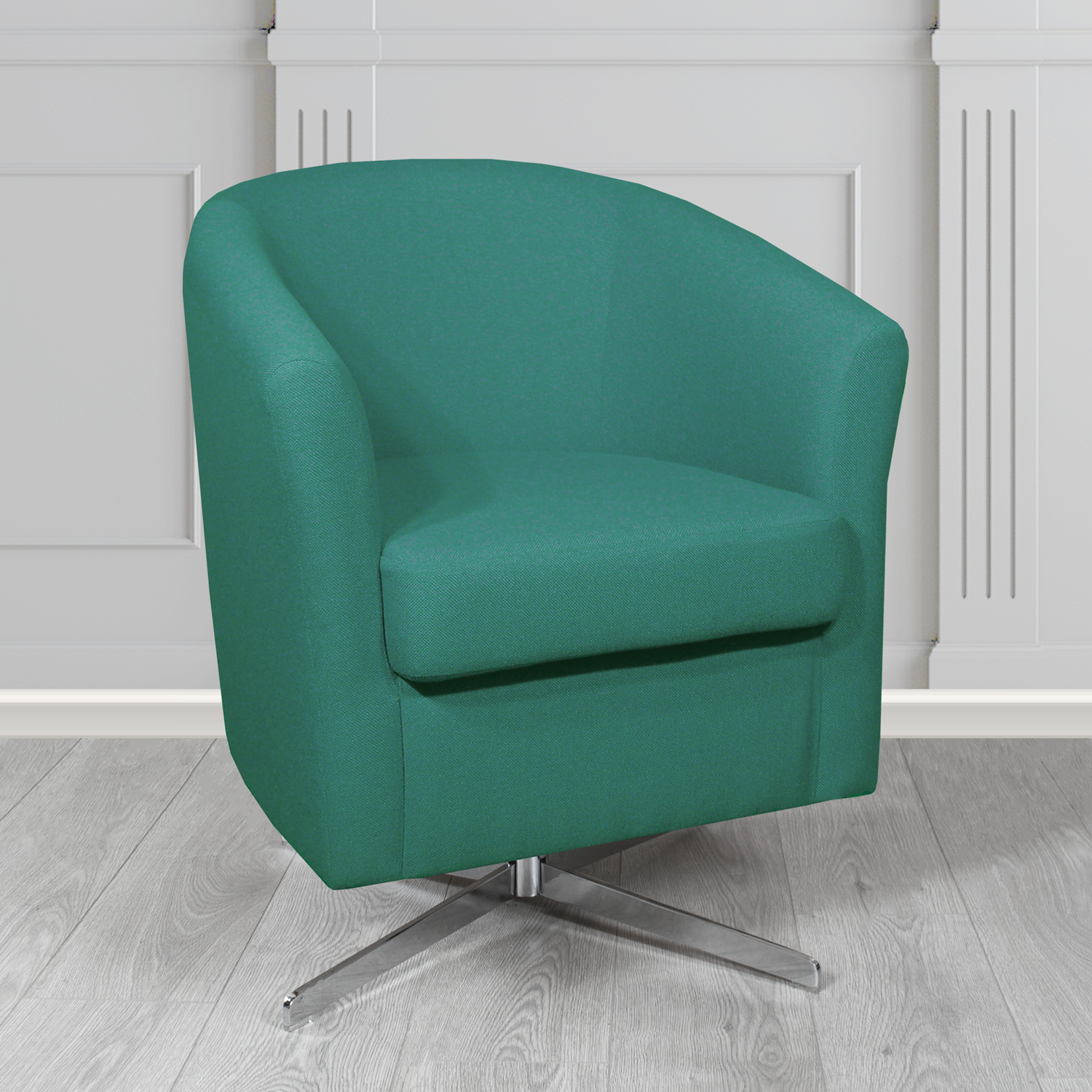 Cannes Swivel Tub Chair in Mainline Plus Crib 5 Fabric