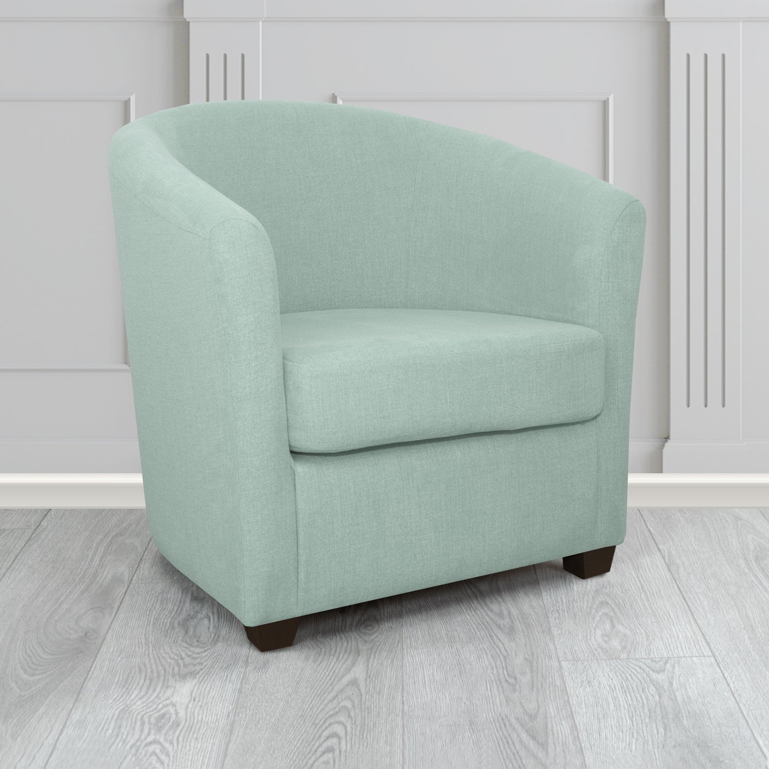 Cannes Tub Chair in Cristina Marrone Moda Linen Crib 5 Fabric