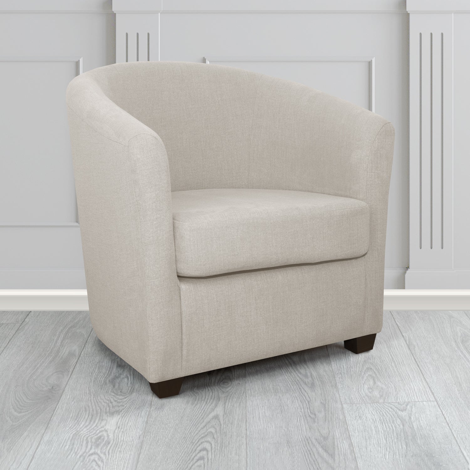 Cannes Tub Chair in Cristina Marrone Moda Linen Crib 5 Fabric