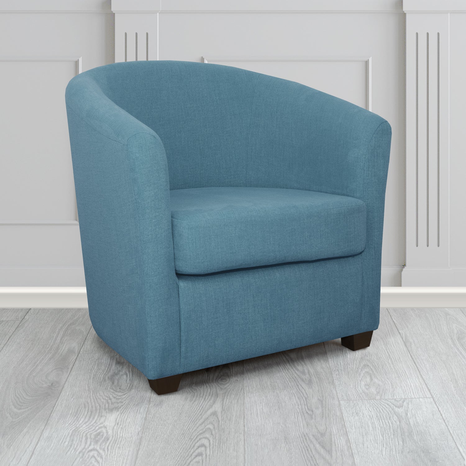 Cannes Tub Chair in Cristina Marrone Moda Linen Crib 5 Fabric