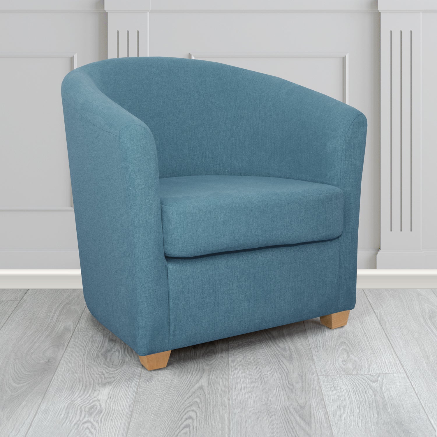 Cannes Tub Chair in Cristina Marrone Moda Linen Crib 5 Fabric