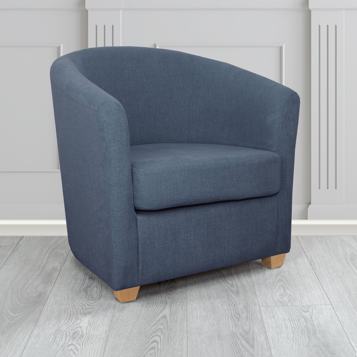 Cannes Tub Chair in Crib 5 Moda Denim MOD2240 Linen Fabric