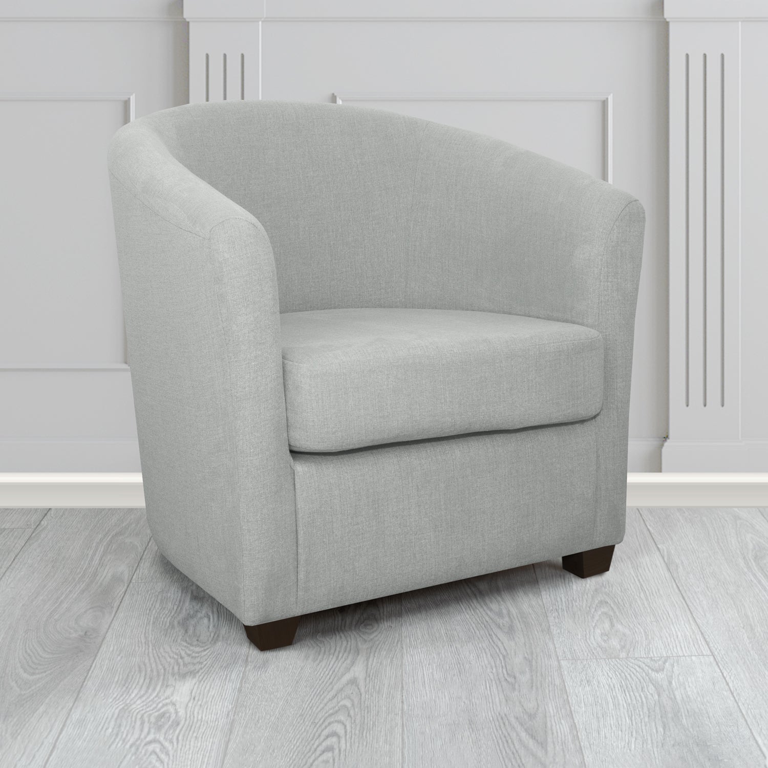Cannes Tub Chair in Cristina Marrone Moda Linen Crib 5 Fabric