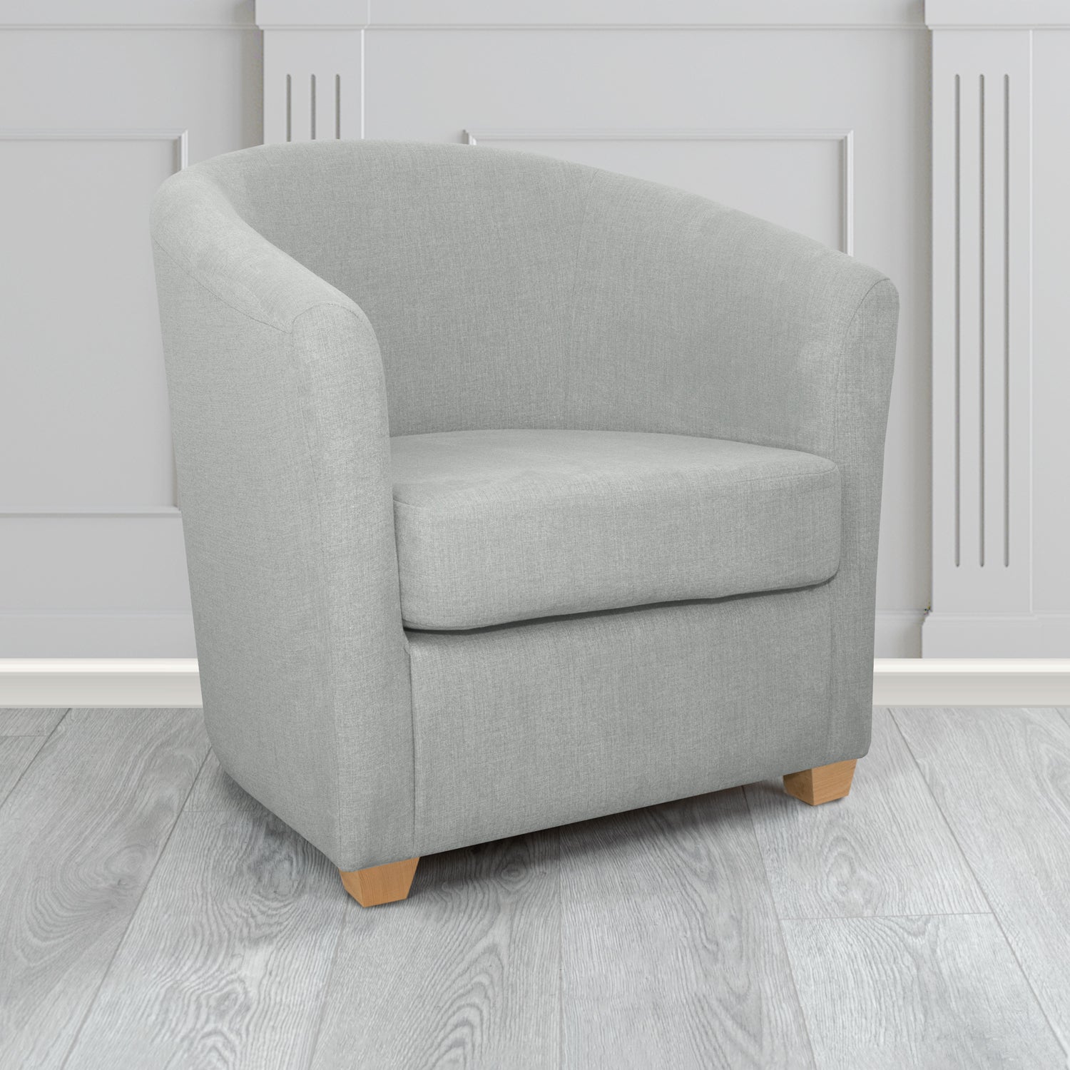 Cannes Tub Chair in Cristina Marrone Moda Linen Crib 5 Fabric