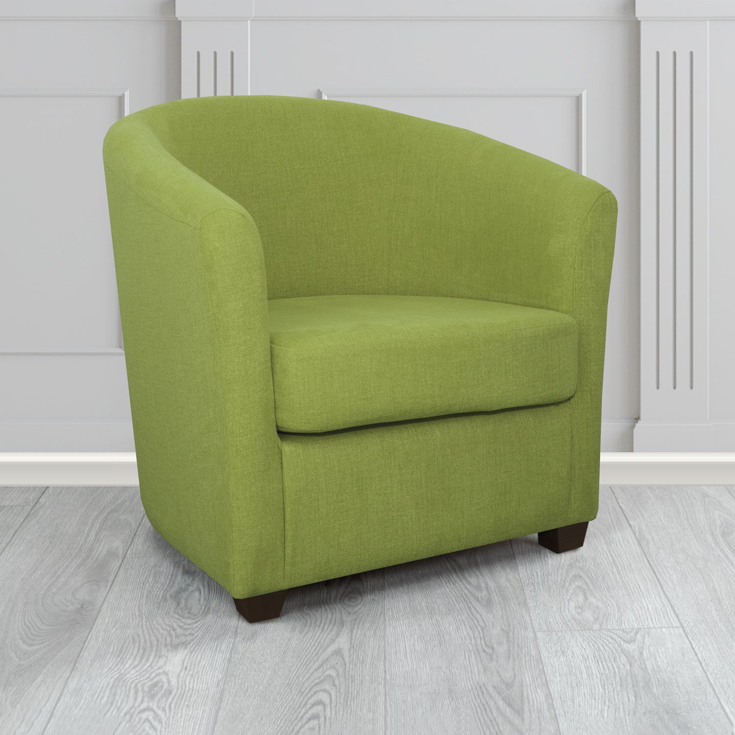 Cannes Tub Chair in Cristina Marrone Moda Linen Crib 5 Fabric