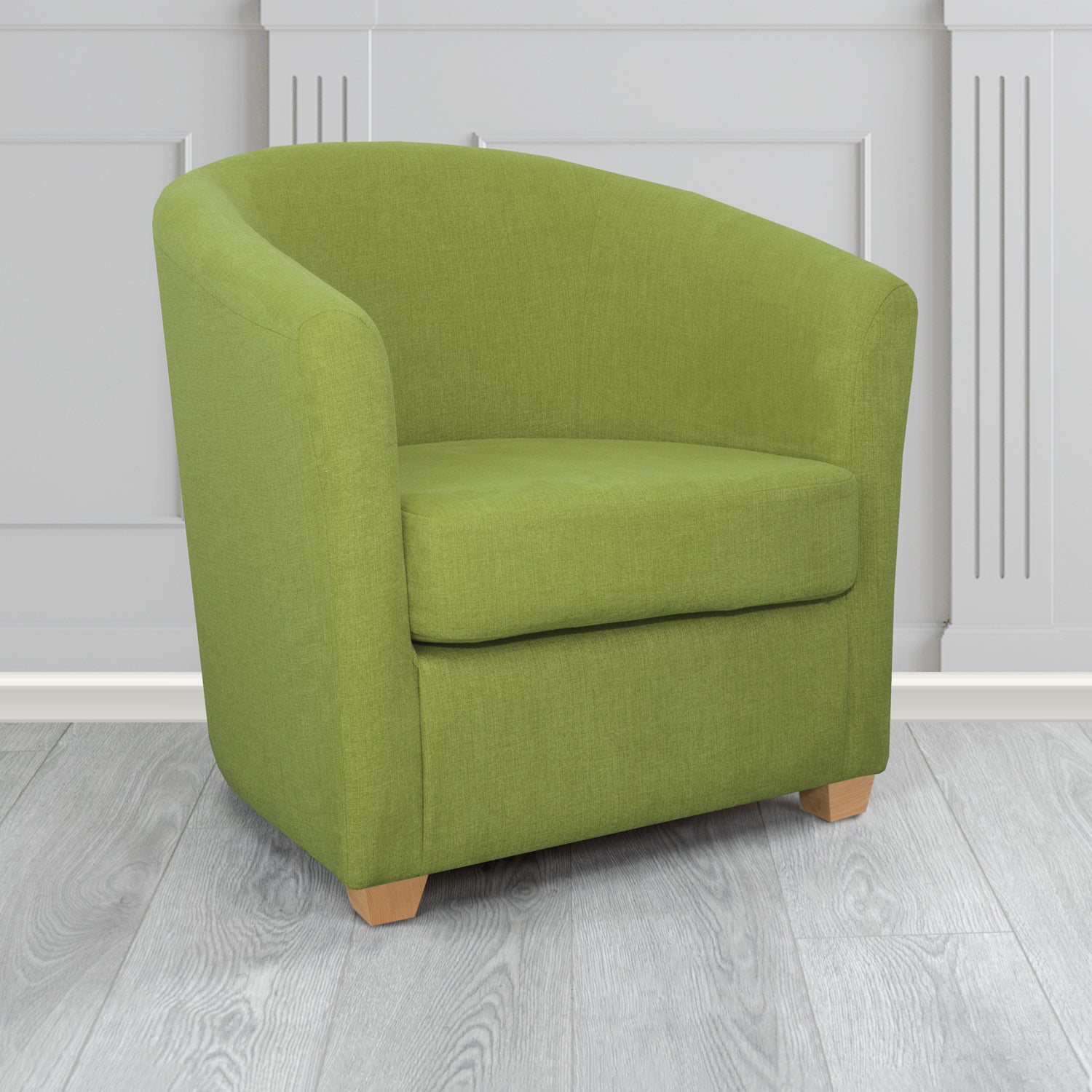 Cannes Tub Chair in Cristina Marrone Moda Linen Crib 5 Fabric