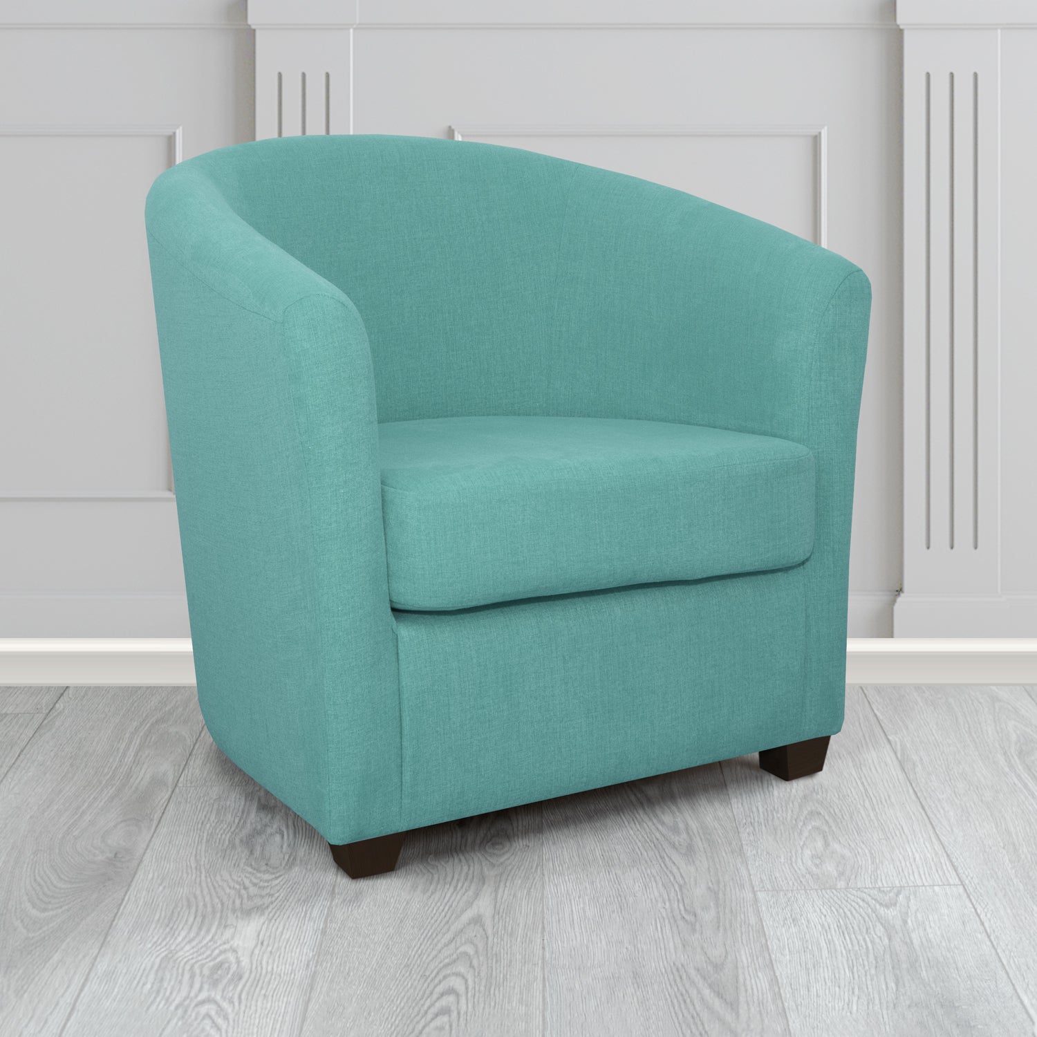 Cannes Tub Chair in Cristina Marrone Moda Linen Crib 5 Fabric