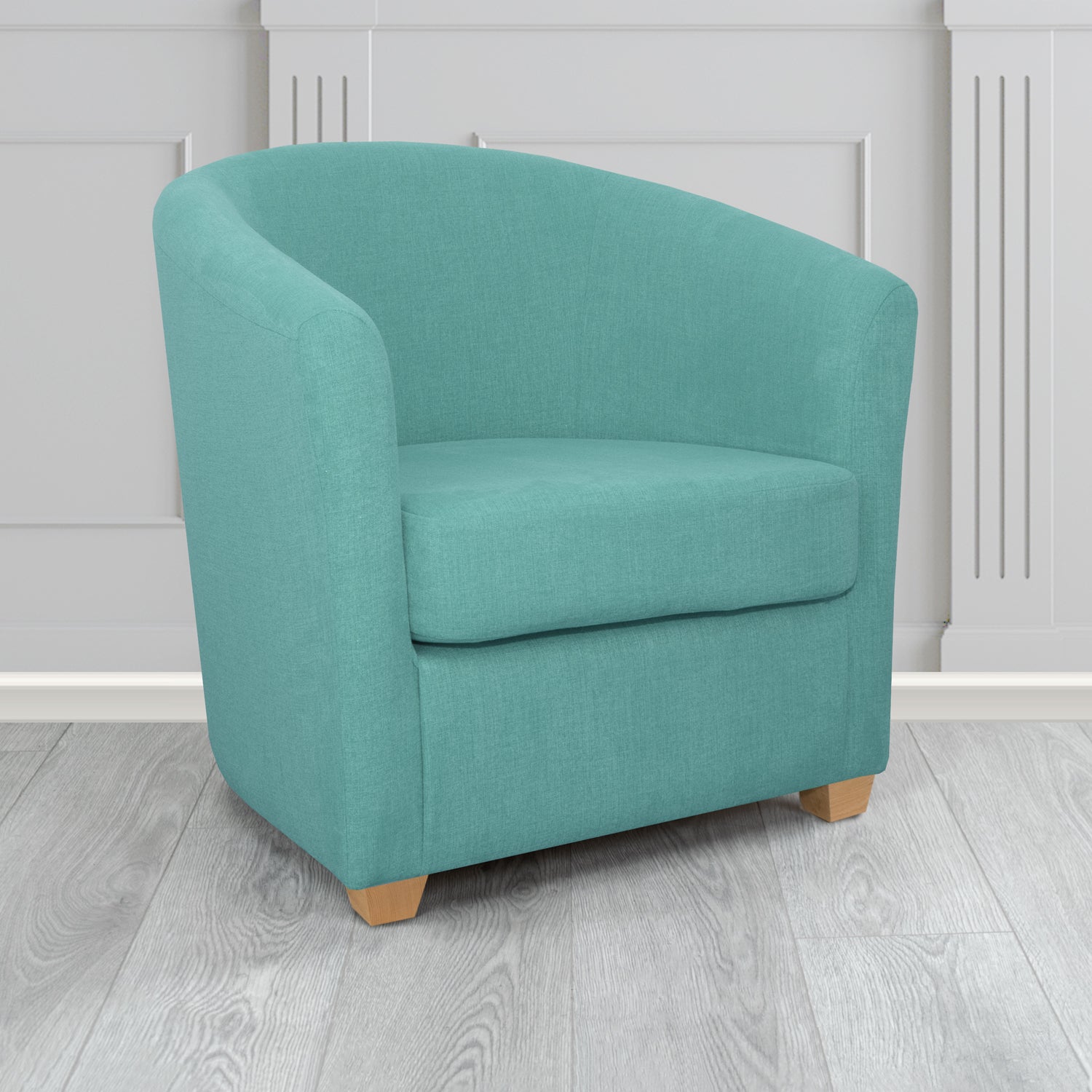 Cannes Tub Chair in Cristina Marrone Moda Linen Crib 5 Fabric