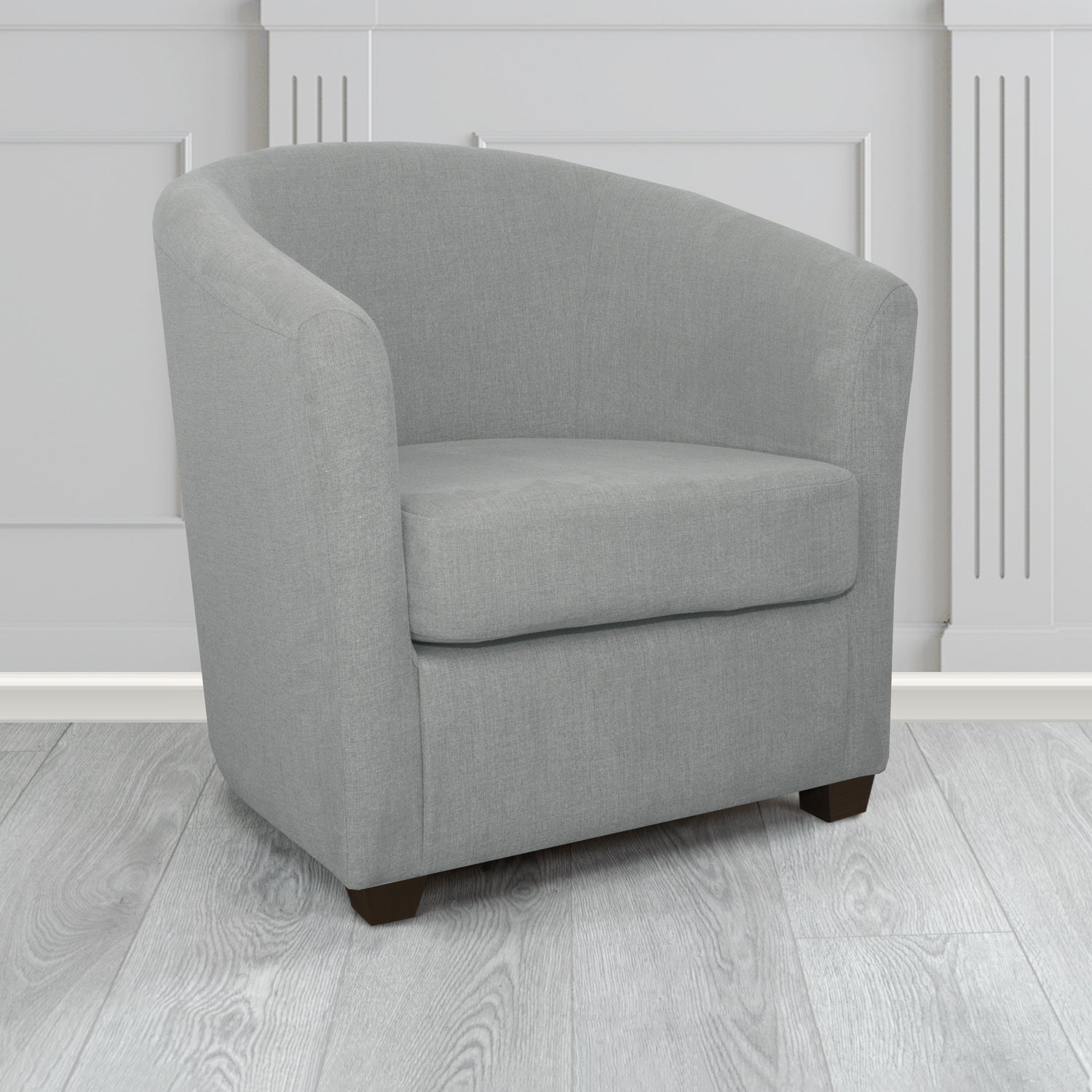 Cannes Tub Chair in Cristina Marrone Moda Linen Crib 5 Fabric
