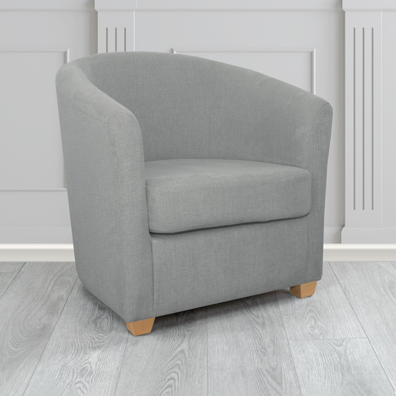 Cannes Tub Chair in Cristina Marrone Moda Linen Crib 5 Fabric