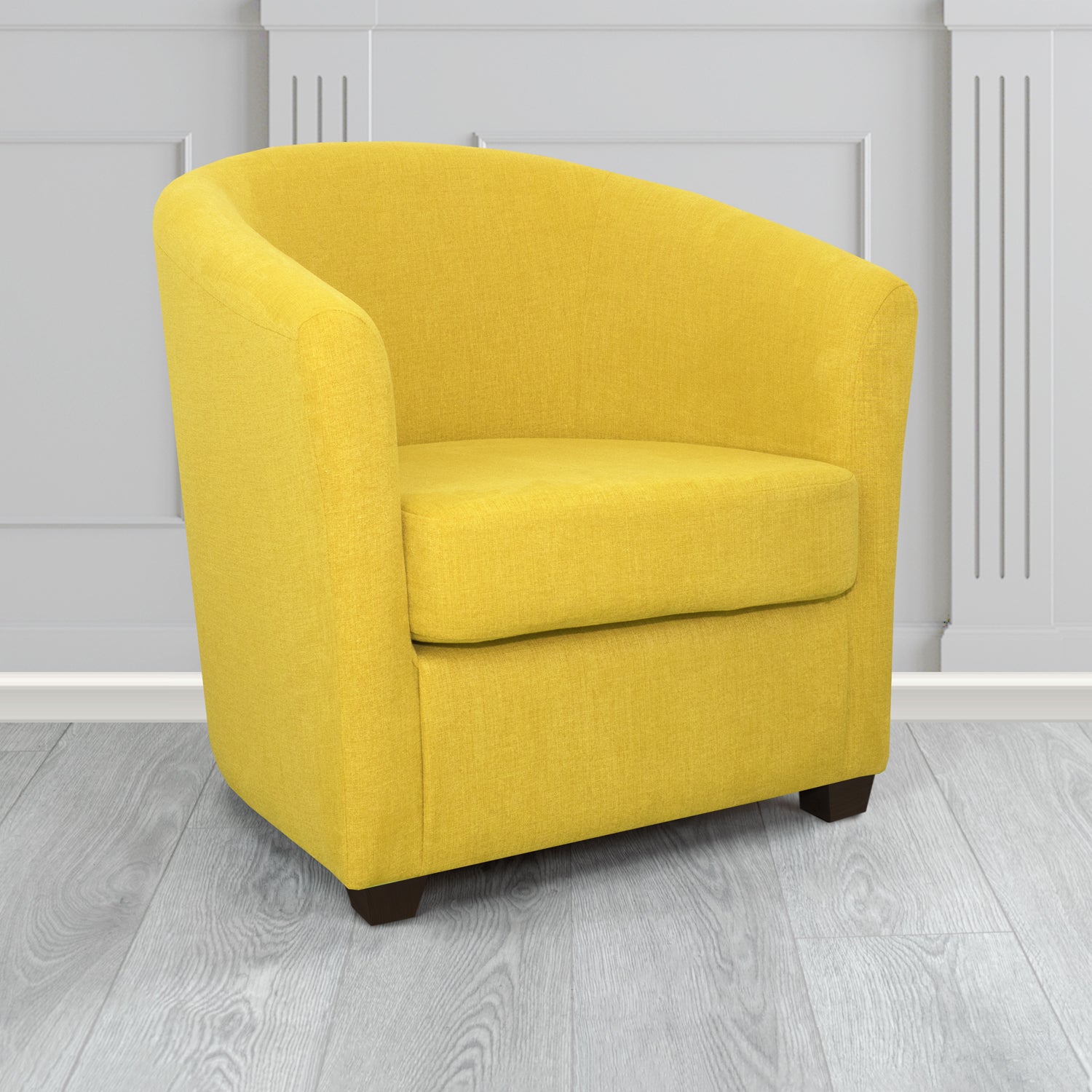 Cannes Tub Chair in Cristina Marrone Moda Linen Crib 5 Fabric