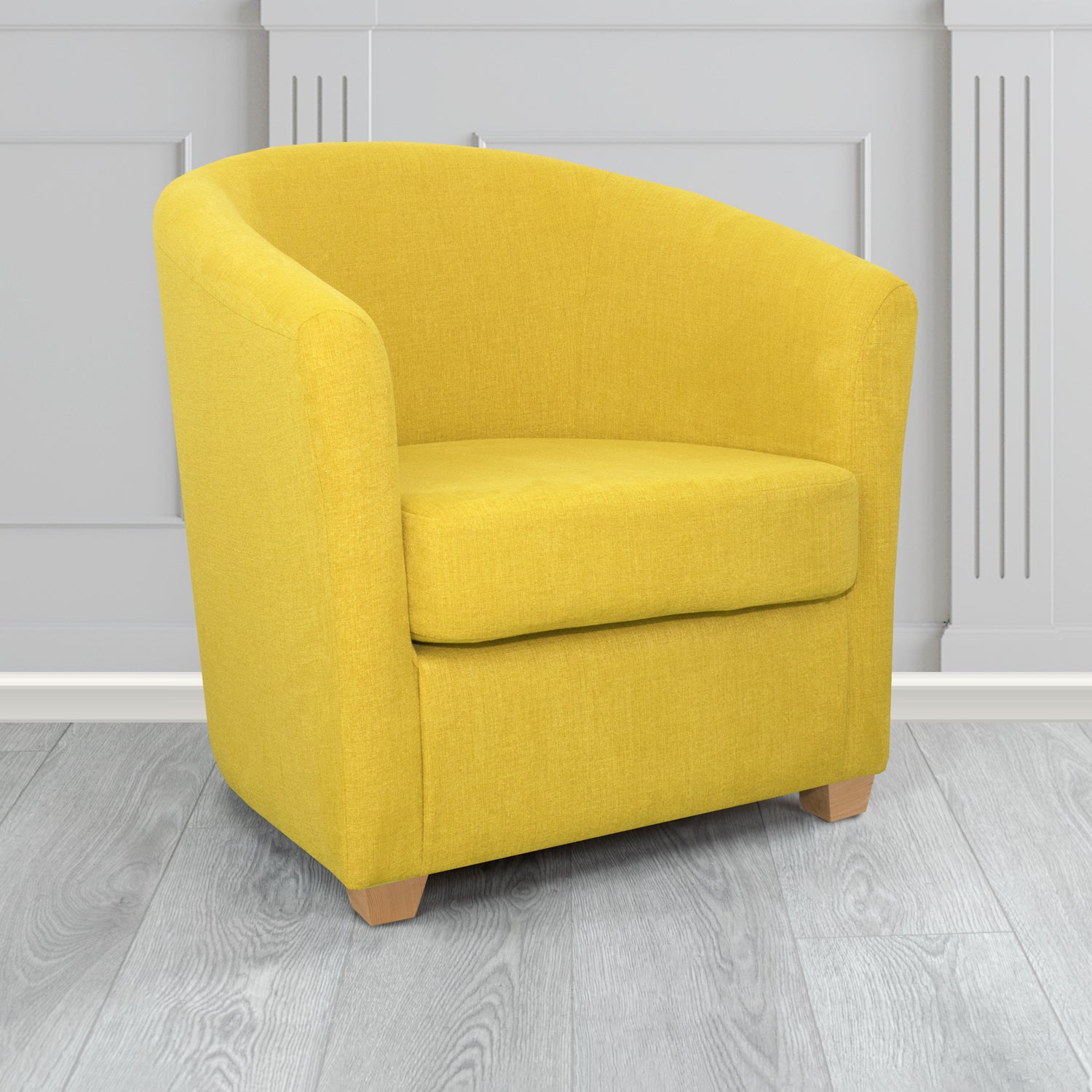 Cannes Tub Chair in Cristina Marrone Moda Linen Crib 5 Fabric