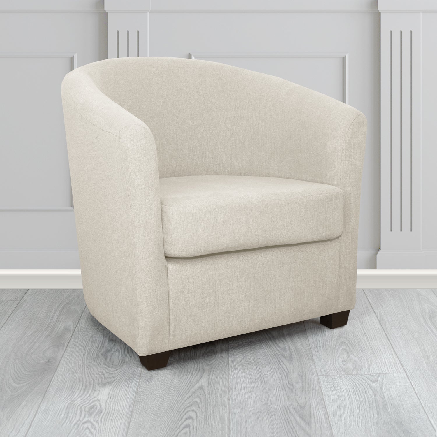 Cannes Tub Chair in Cristina Marrone Moda Linen Crib 5 Fabric