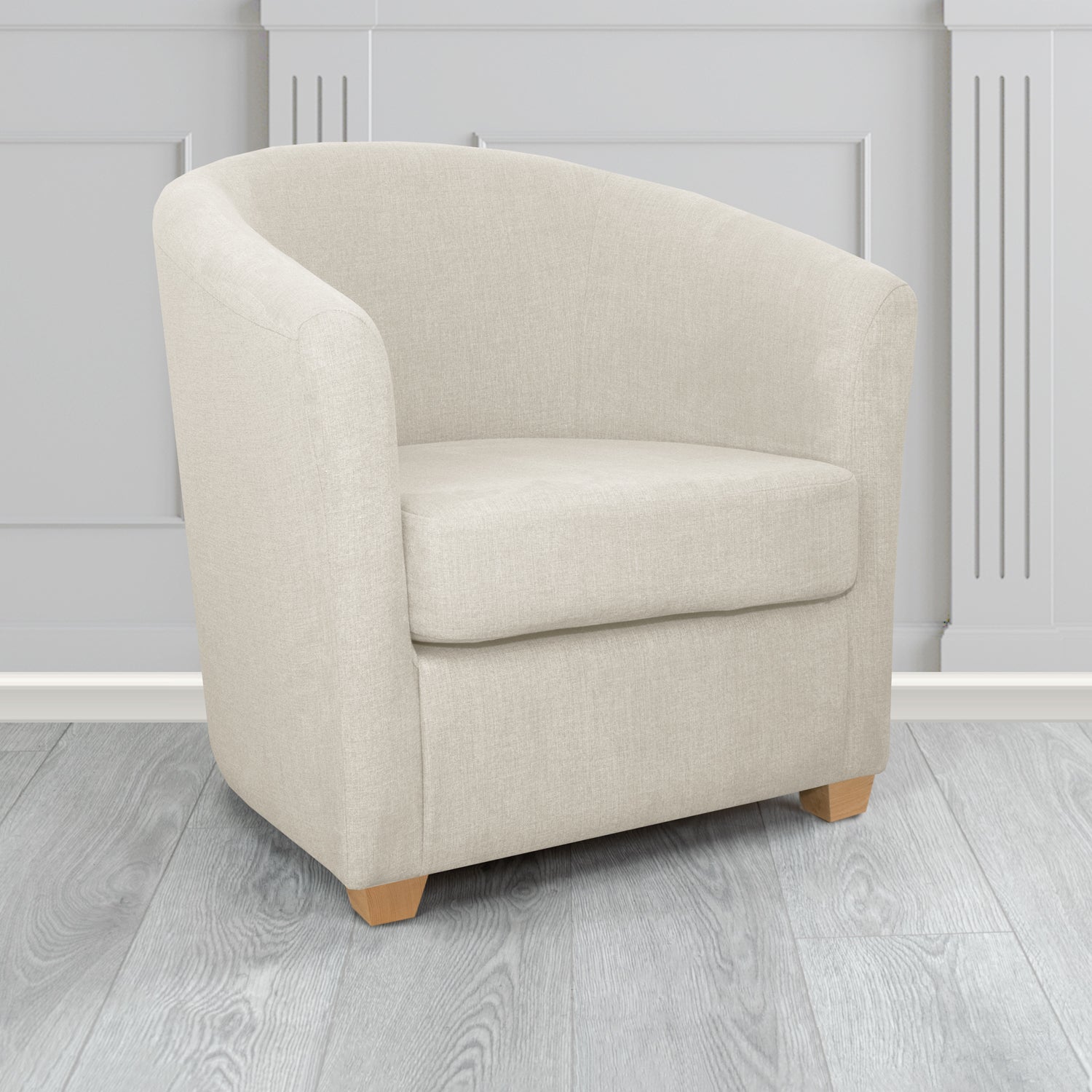 Cannes Tub Chair in Cristina Marrone Moda Linen Crib 5 Fabric
