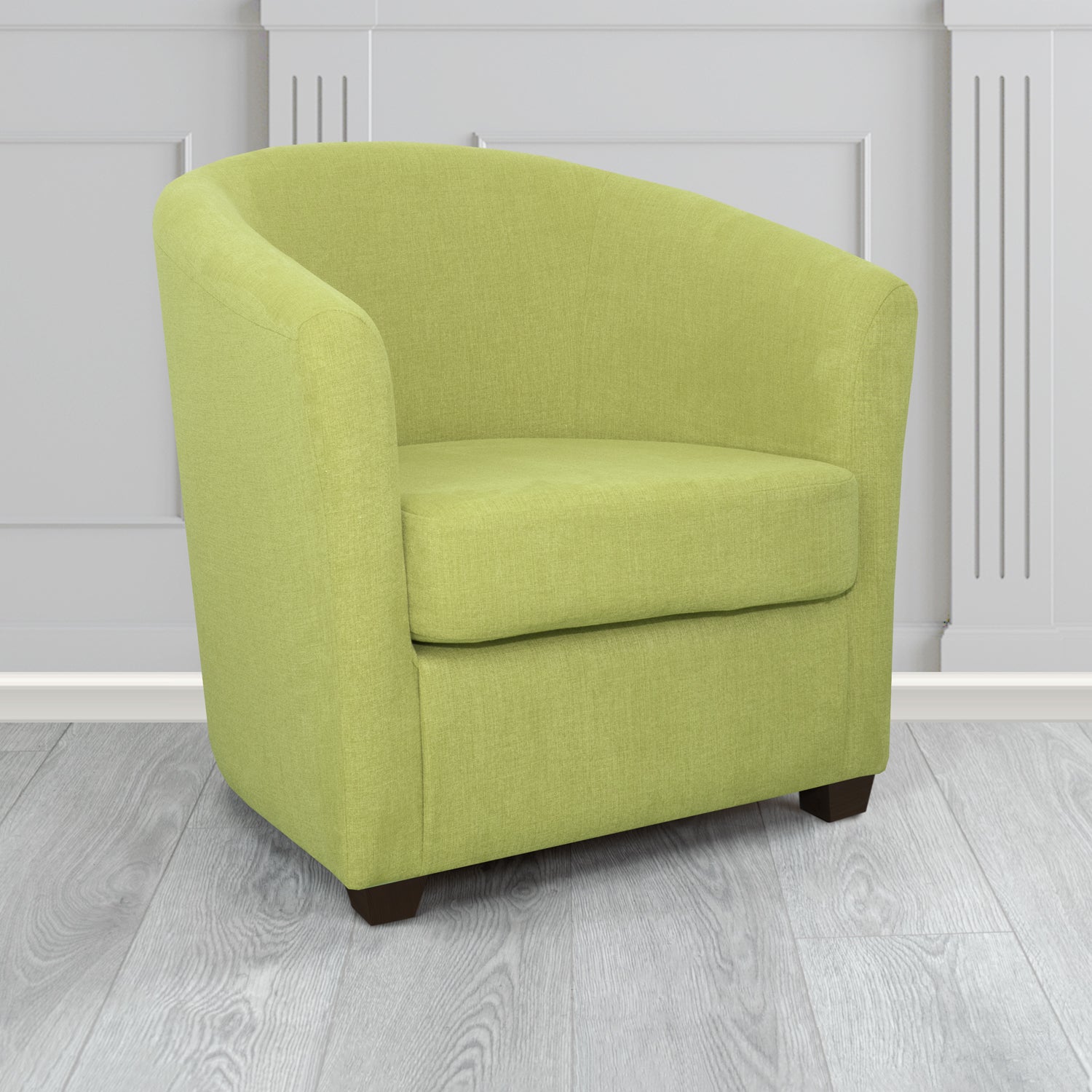 Cannes Tub Chair in Cristina Marrone Moda Linen Crib 5 Fabric