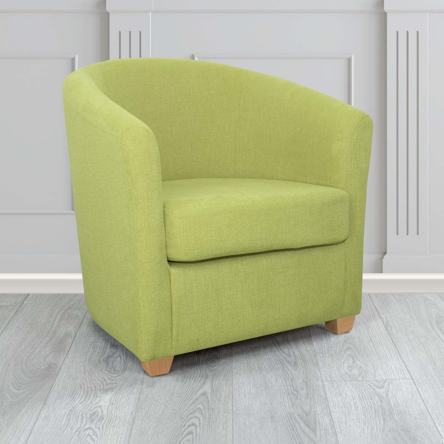 Cannes Tub Chair in Cristina Marrone Moda Linen Crib 5 Fabric