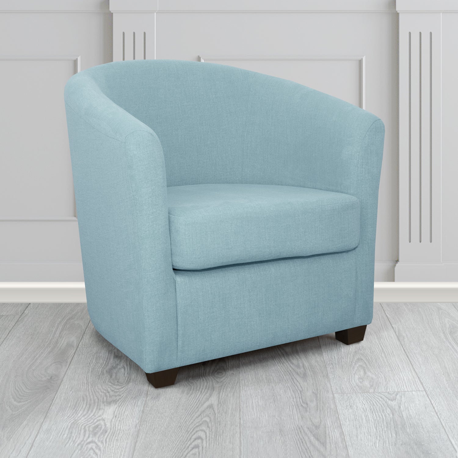 Cannes Tub Chair in Cristina Marrone Moda Linen Crib 5 Fabric