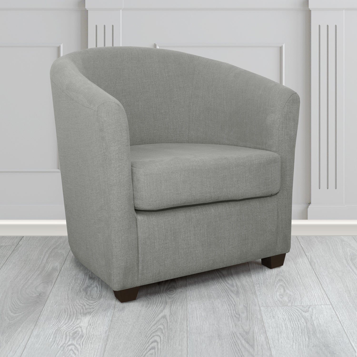 Cannes Tub Chair in Cristina Marrone Moda Linen Crib 5 Fabric