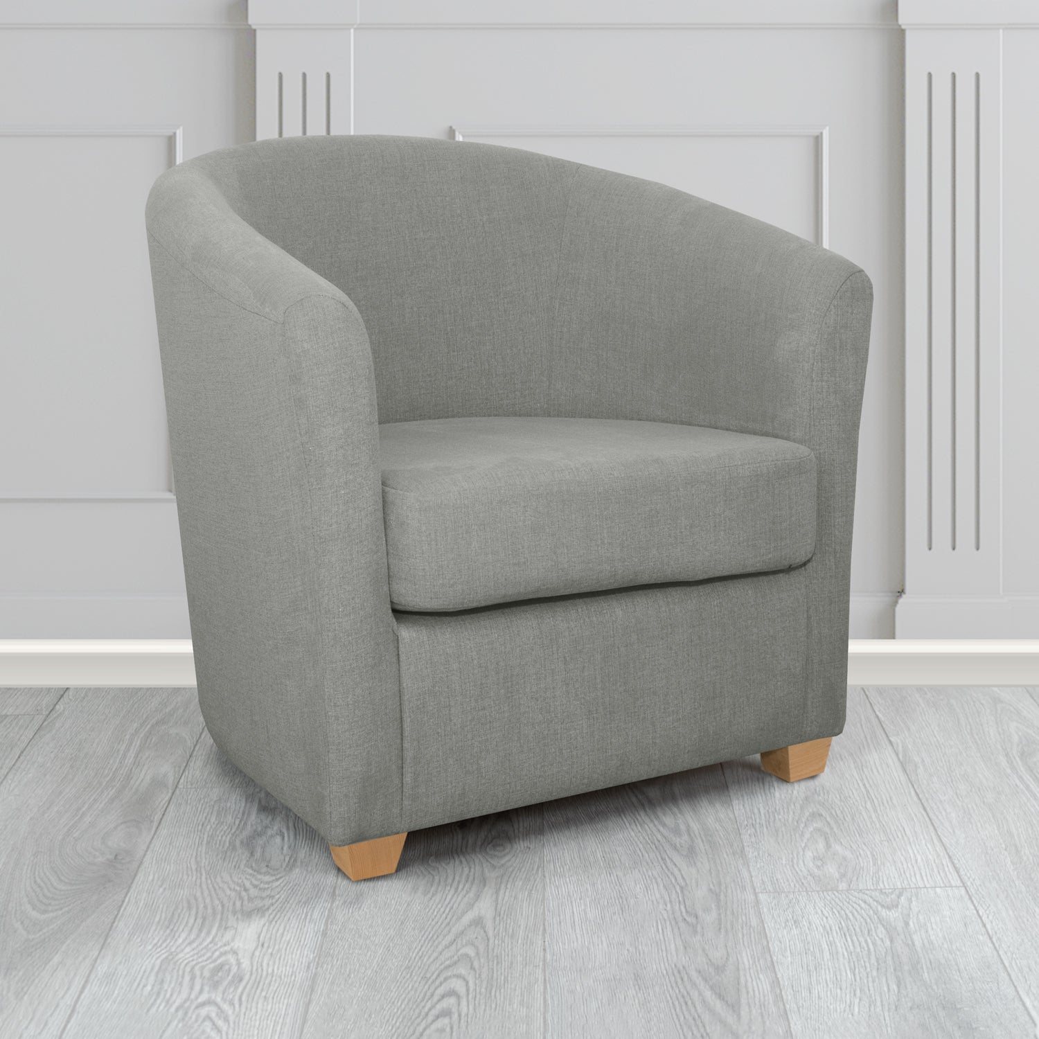 Cannes Tub Chair in Cristina Marrone Moda Linen Crib 5 Fabric