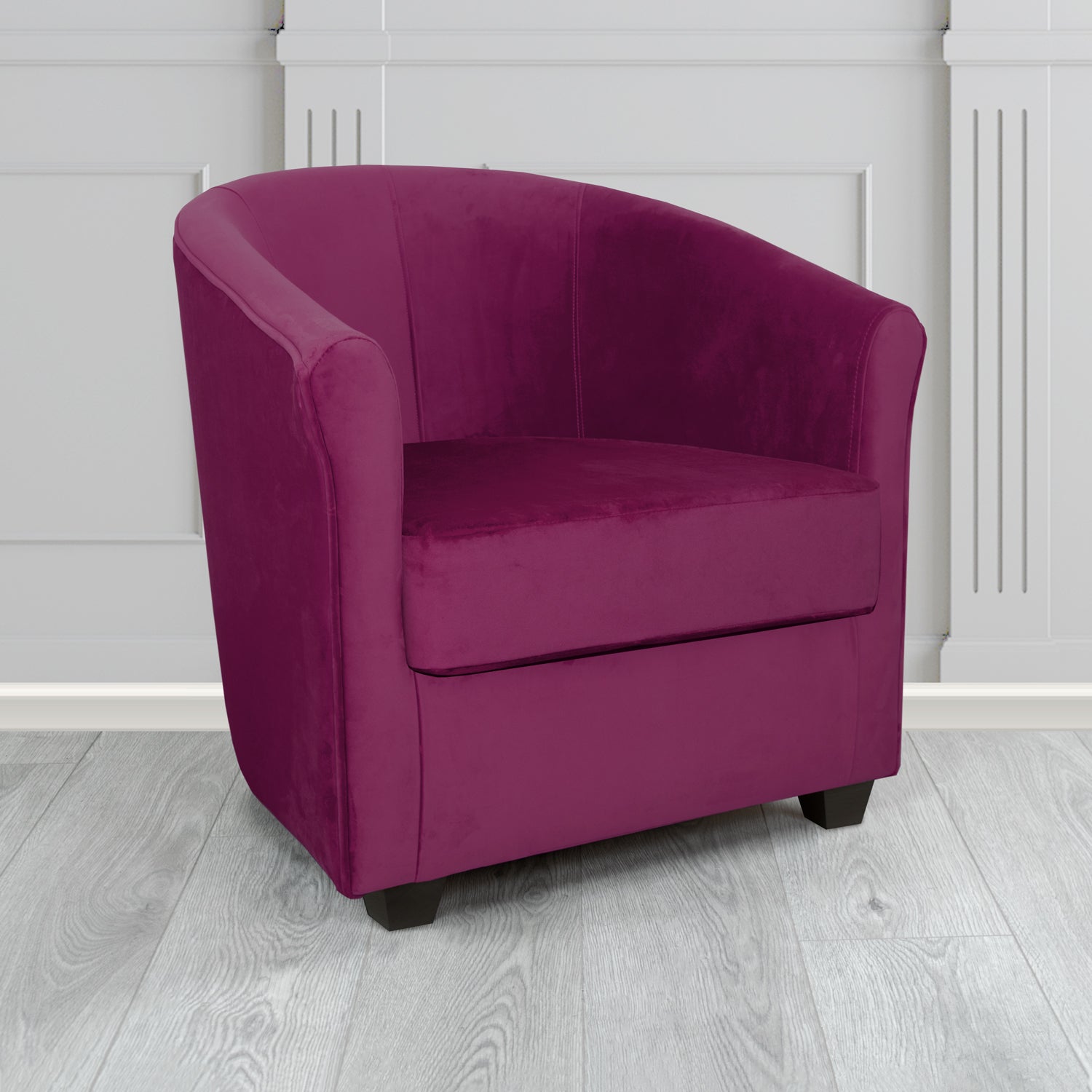 Cannes Tub Chair in Monaco Velvet Fabric - The Tub Chair Shop
