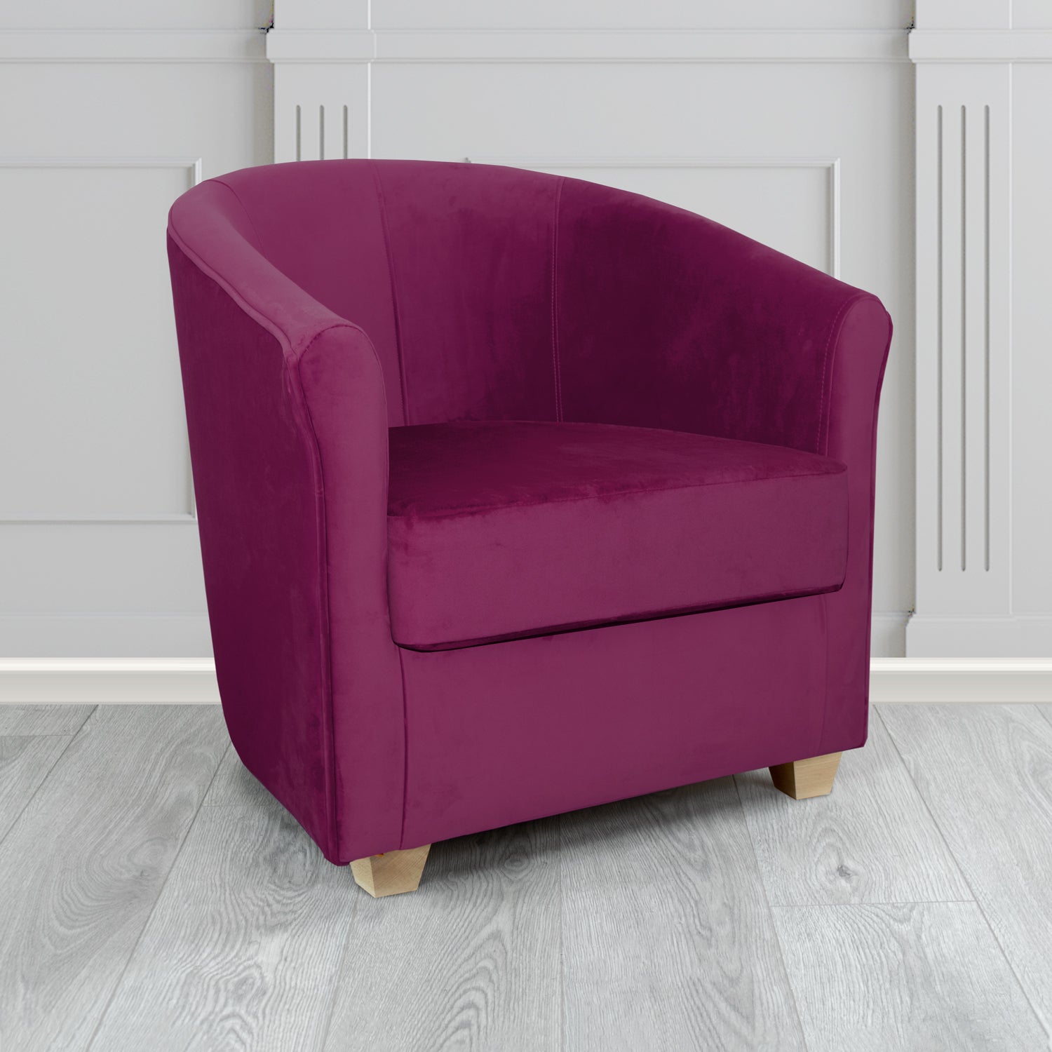 Cannes Tub Chair in Monaco Velvet Fabric - The Tub Chair Shop