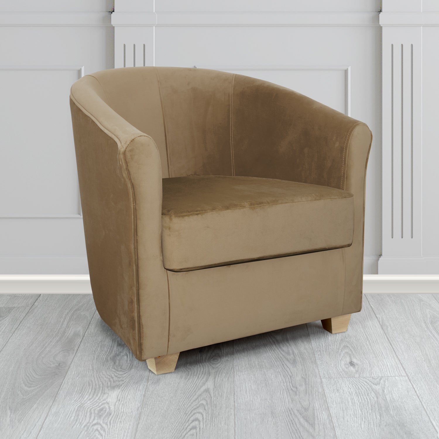 Cannes Tub Chair in Monaco Velvet Fabric - The Tub Chair Shop