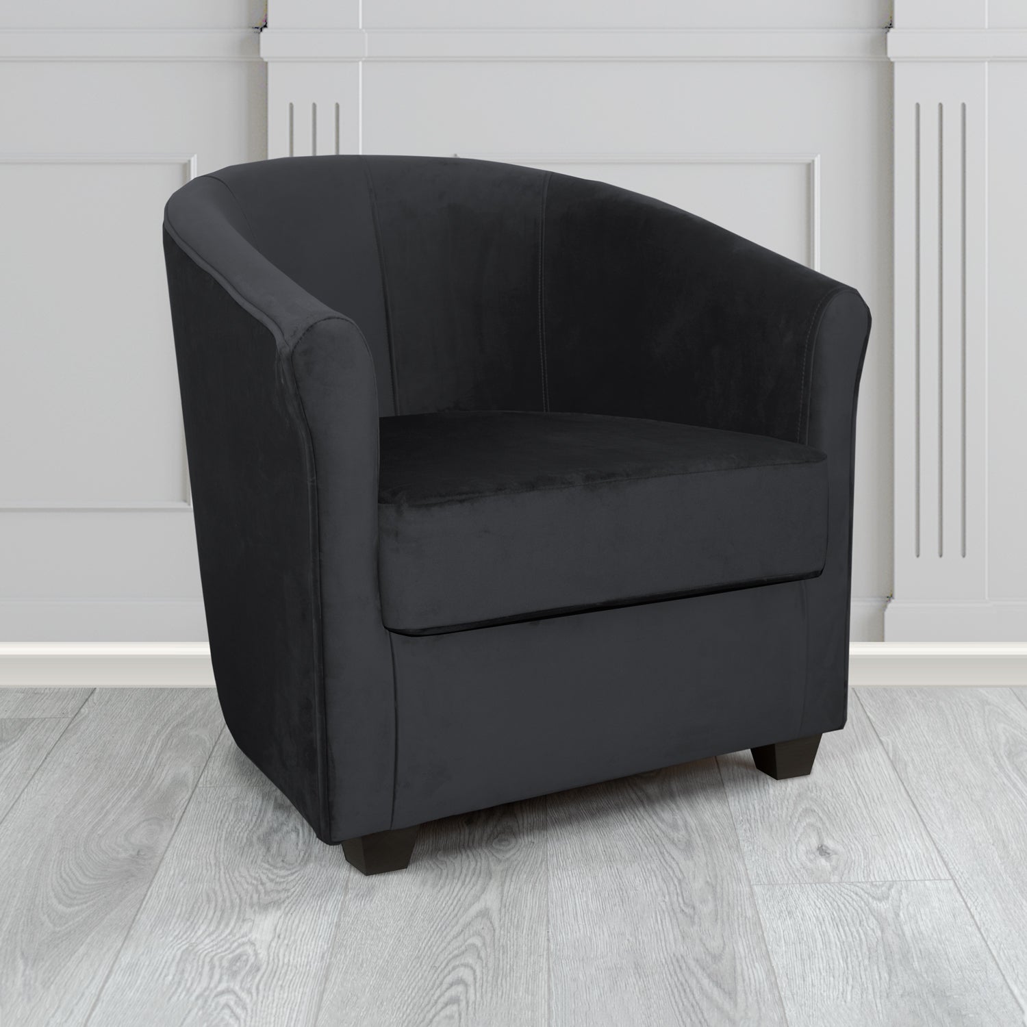 Cannes Tub Chair in Panaz Fabrics Allure Crib 5 Velvet Fabric