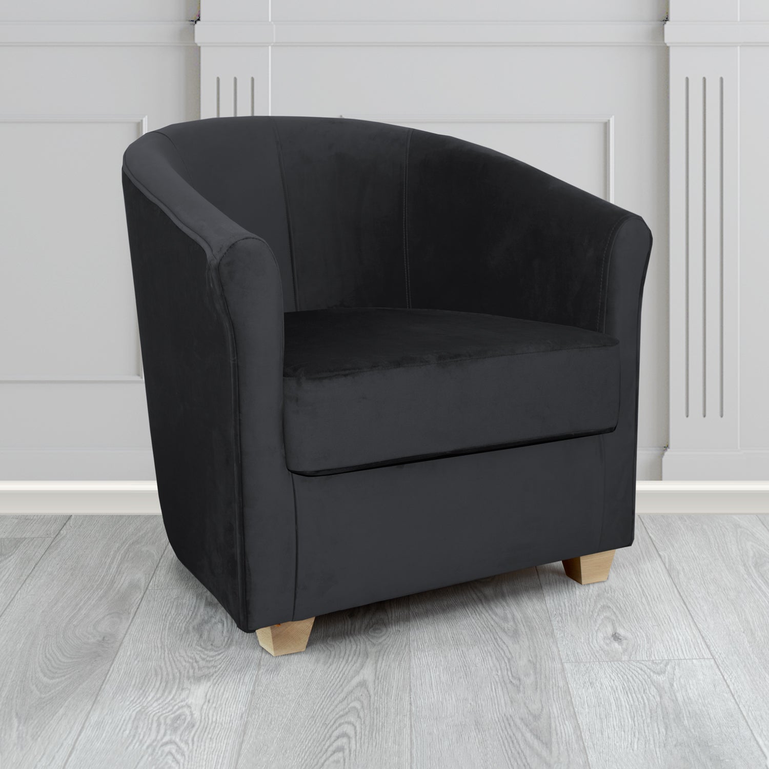 Cannes Tub Chair in Panaz Fabrics Allure Crib 5 Velvet Fabric