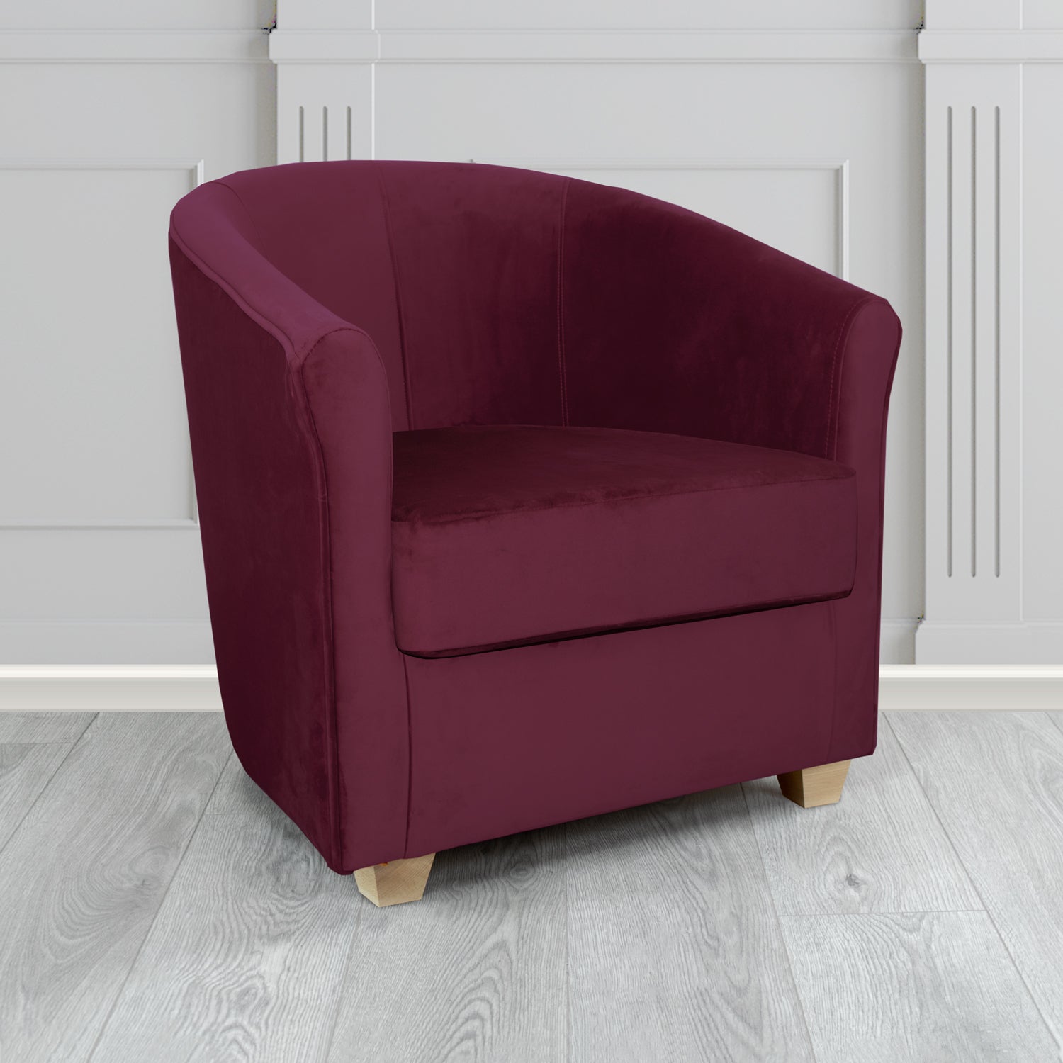 Cannes Tub Chair in Panaz Fabrics Allure Crib 5 Velvet Fabric