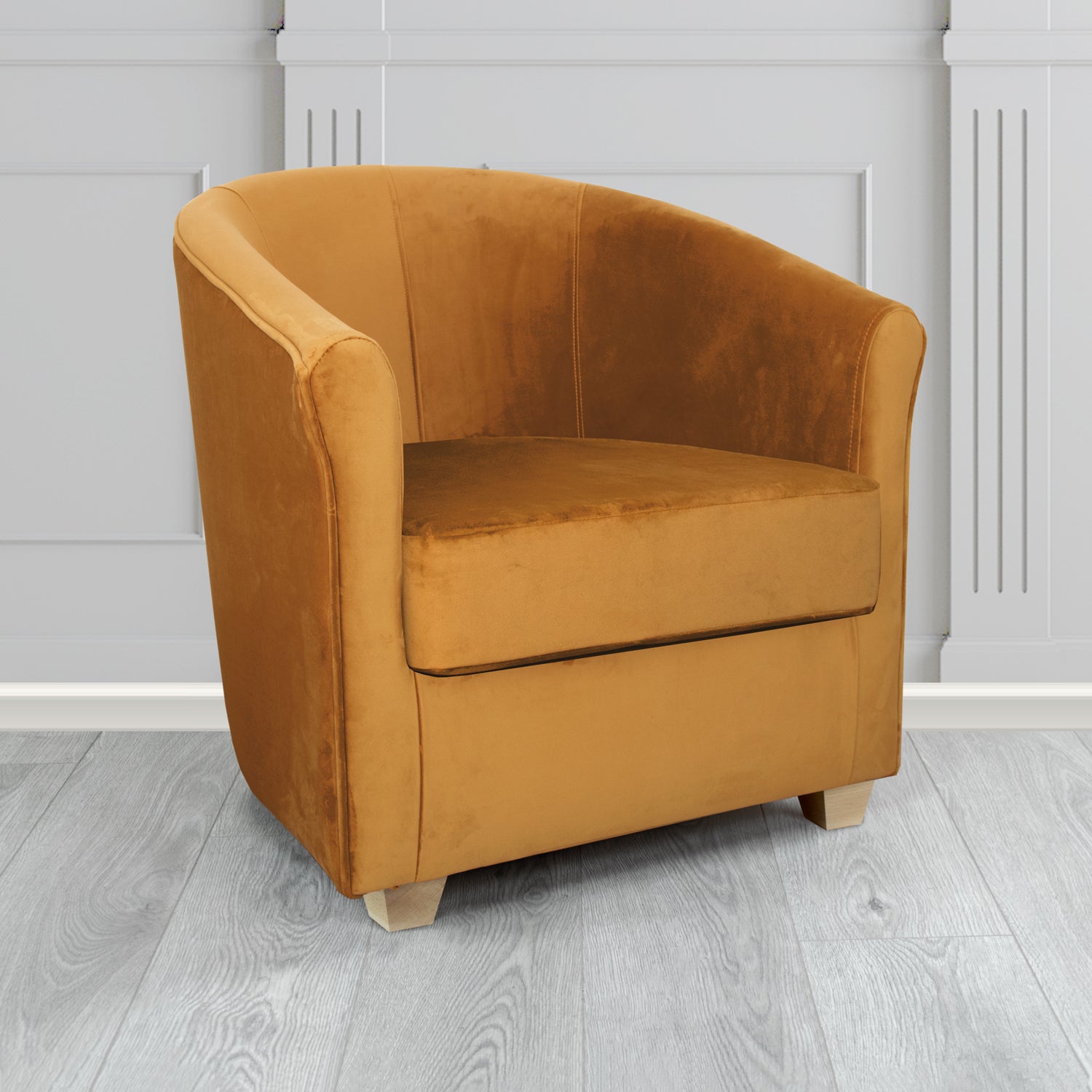 Cannes Tub Chair in Panaz Fabrics Allure Crib 5 Velvet Fabric