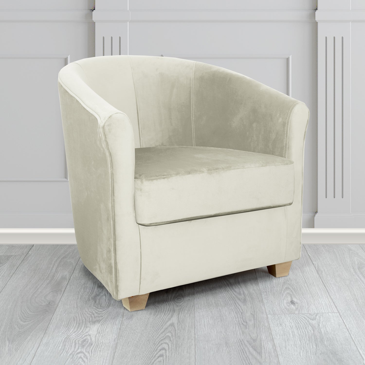 Cannes Tub Chair in Panaz Fabrics Allure Crib 5 Velvet Fabric