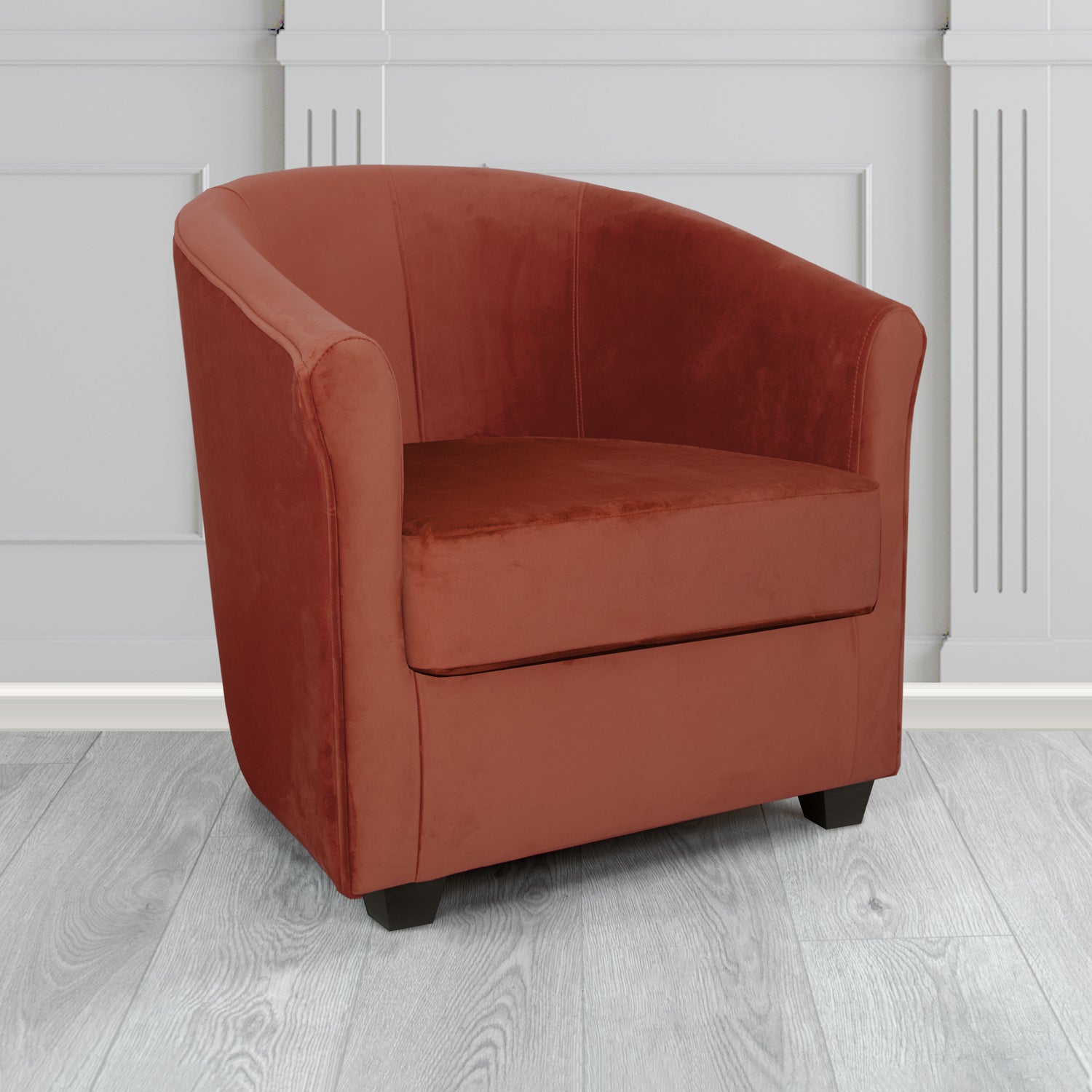 Cannes Tub Chair in Panaz Fabrics Allure Crib 5 Velvet Fabric