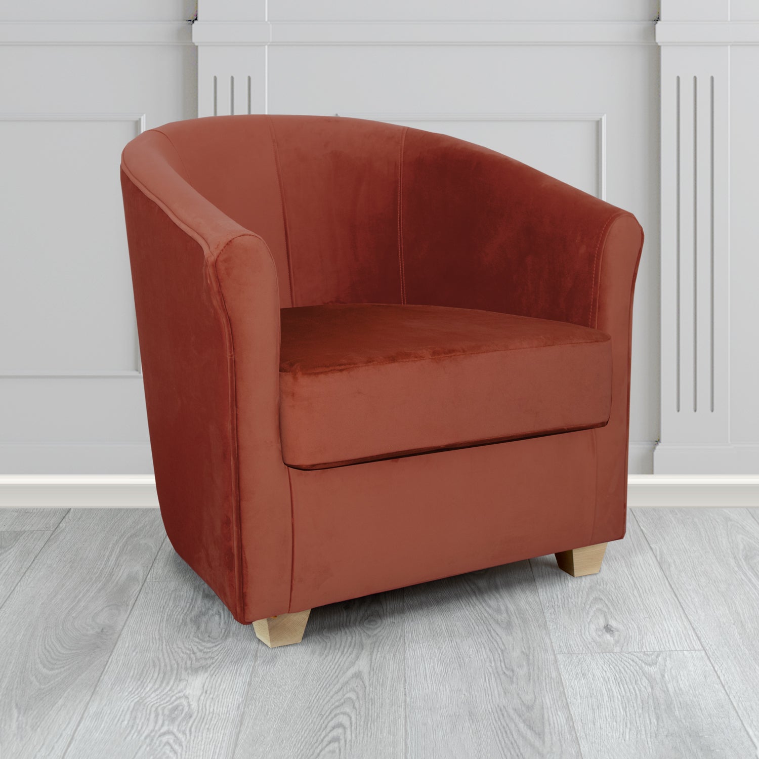 Cannes Tub Chair in Panaz Fabrics Allure Crib 5 Velvet Fabric