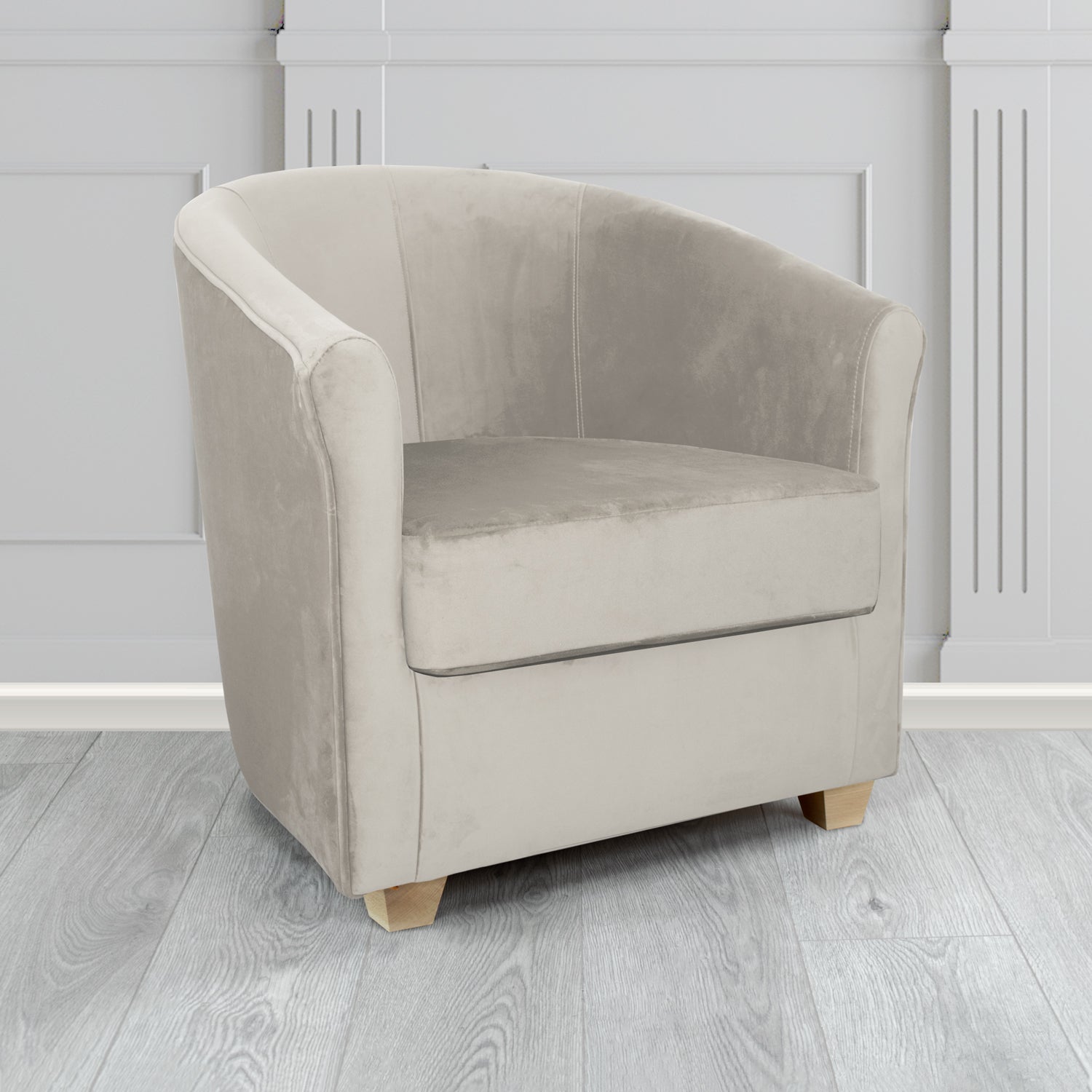 Cannes Tub Chair in Panaz Fabrics Allure Crib 5 Velvet Fabric