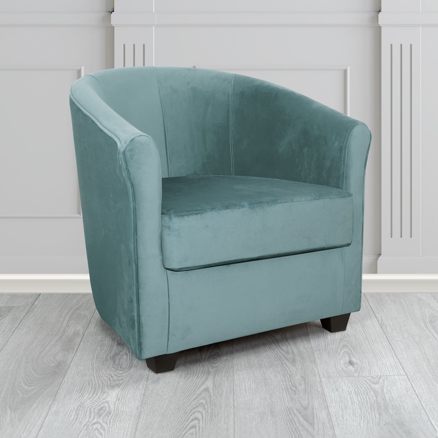 Cannes Tub Chair in Panaz Fabrics Allure Crib 5 Velvet Fabric