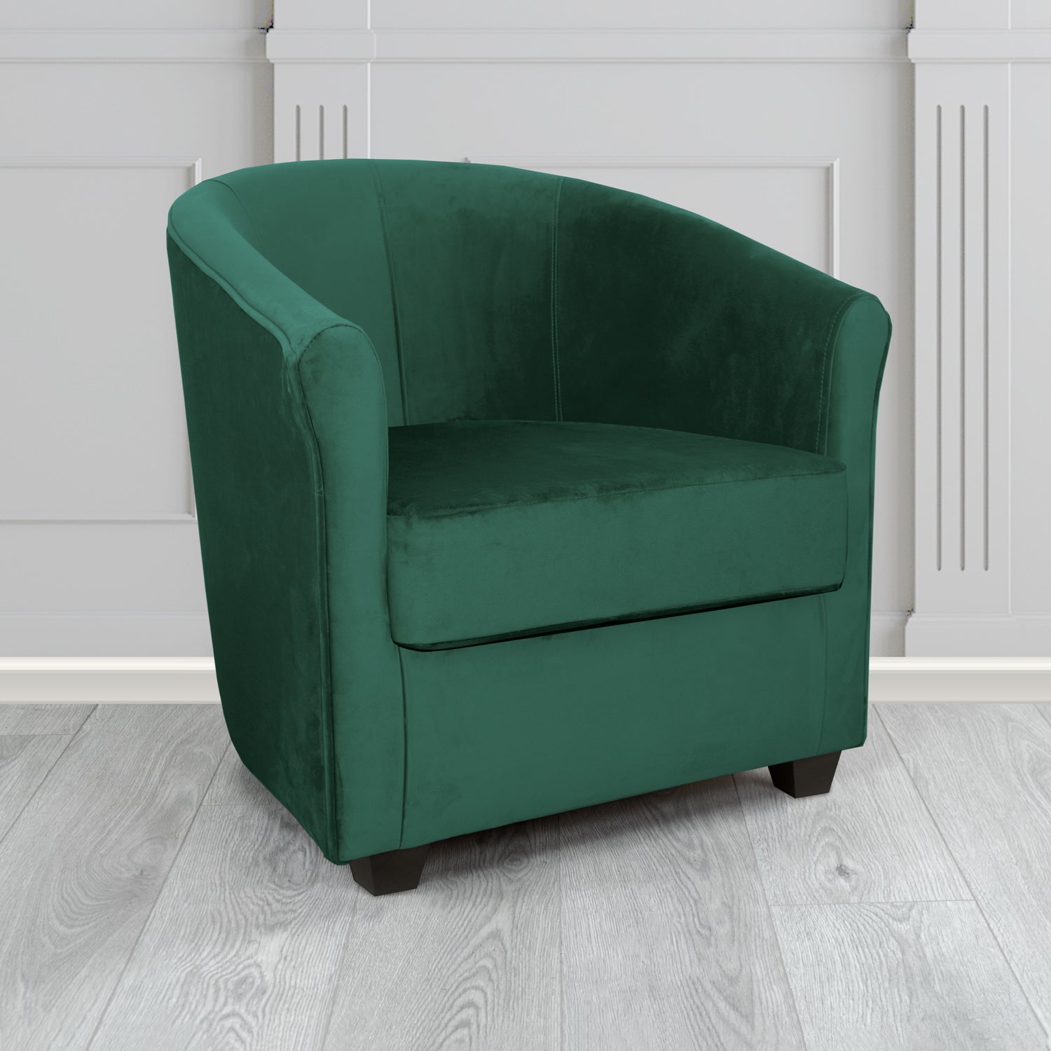 Cannes Tub Chair in Panaz Fabrics Allure Crib 5 Velvet Fabric