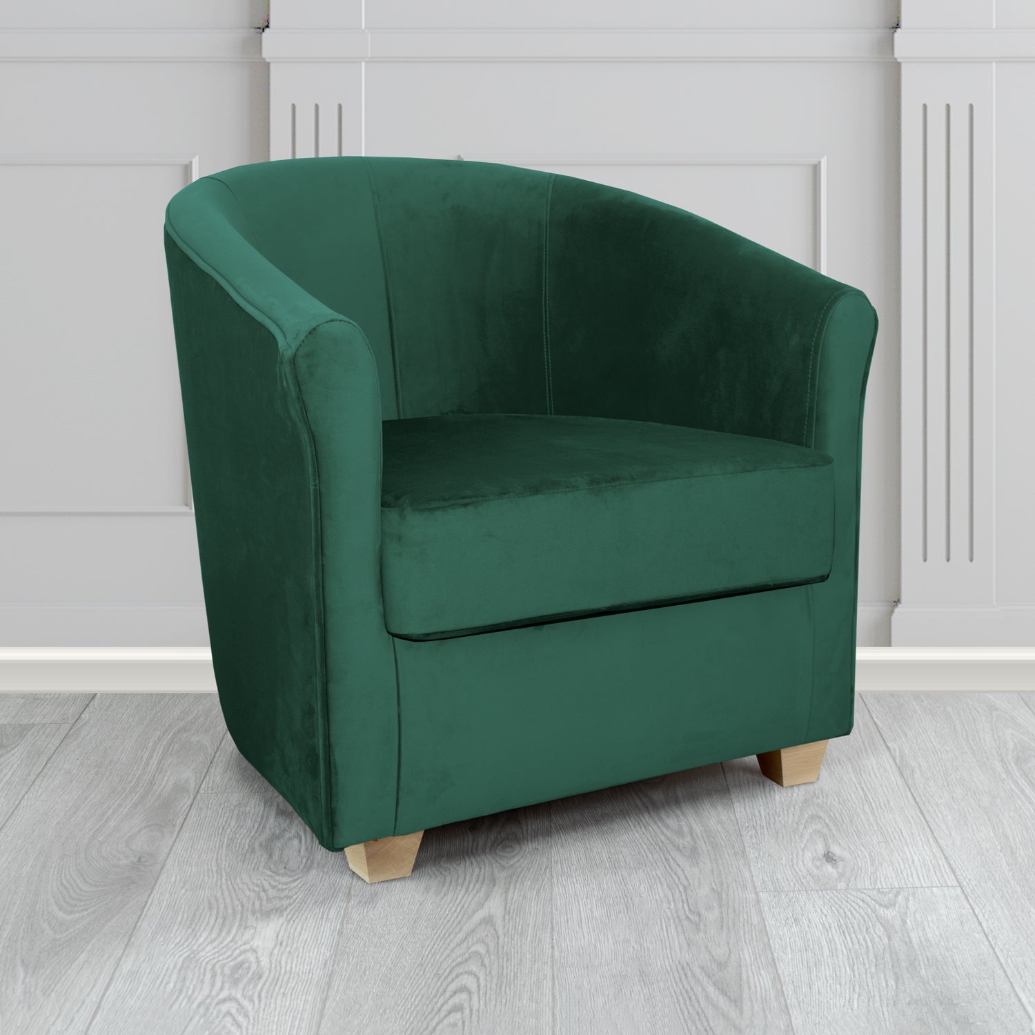 Cannes Tub Chair in Panaz Fabrics Allure Crib 5 Velvet Fabric
