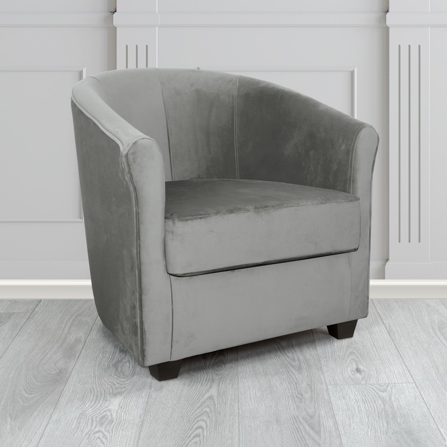 Cannes Tub Chair in Panaz Fabrics Allure Crib 5 Velvet Fabric