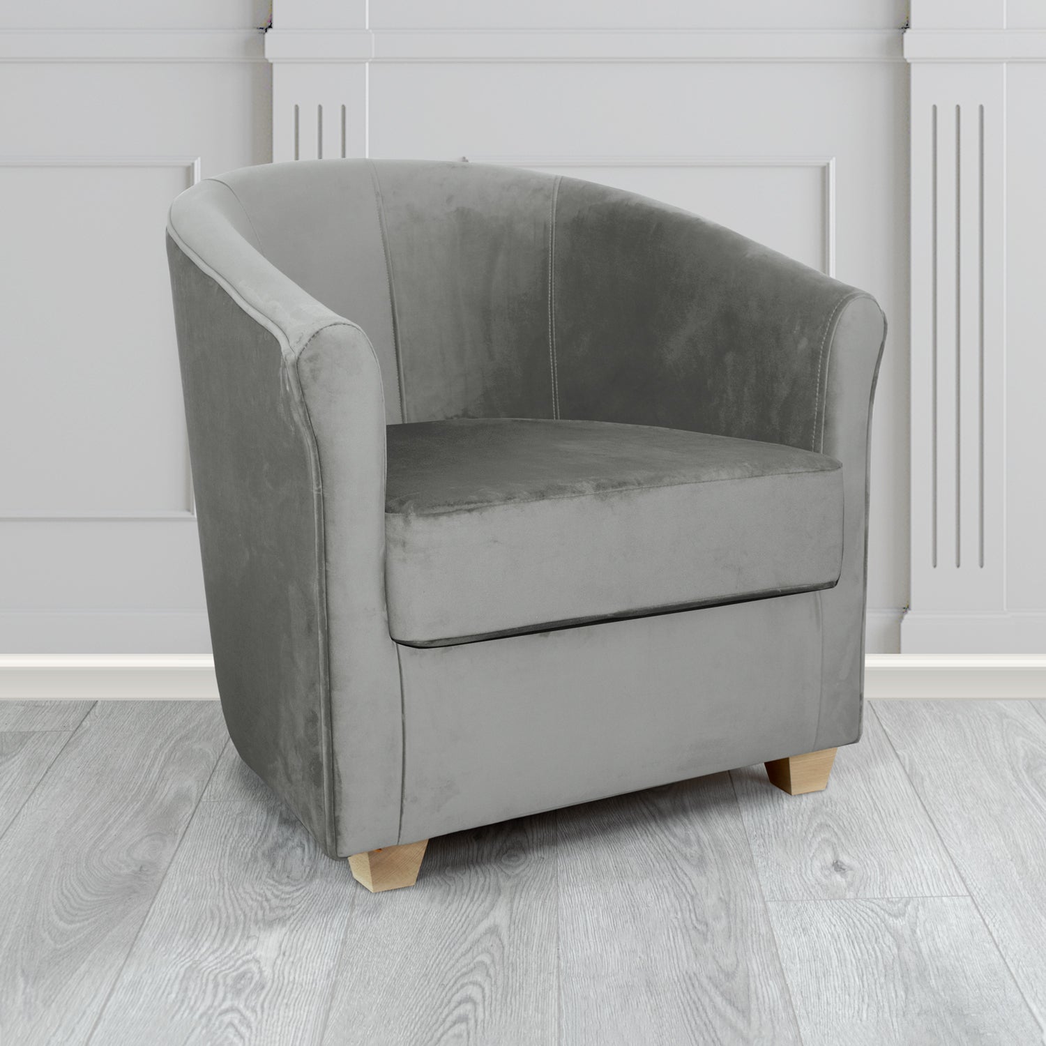 Cannes Tub Chair in Panaz Fabrics Allure Crib 5 Velvet Fabric