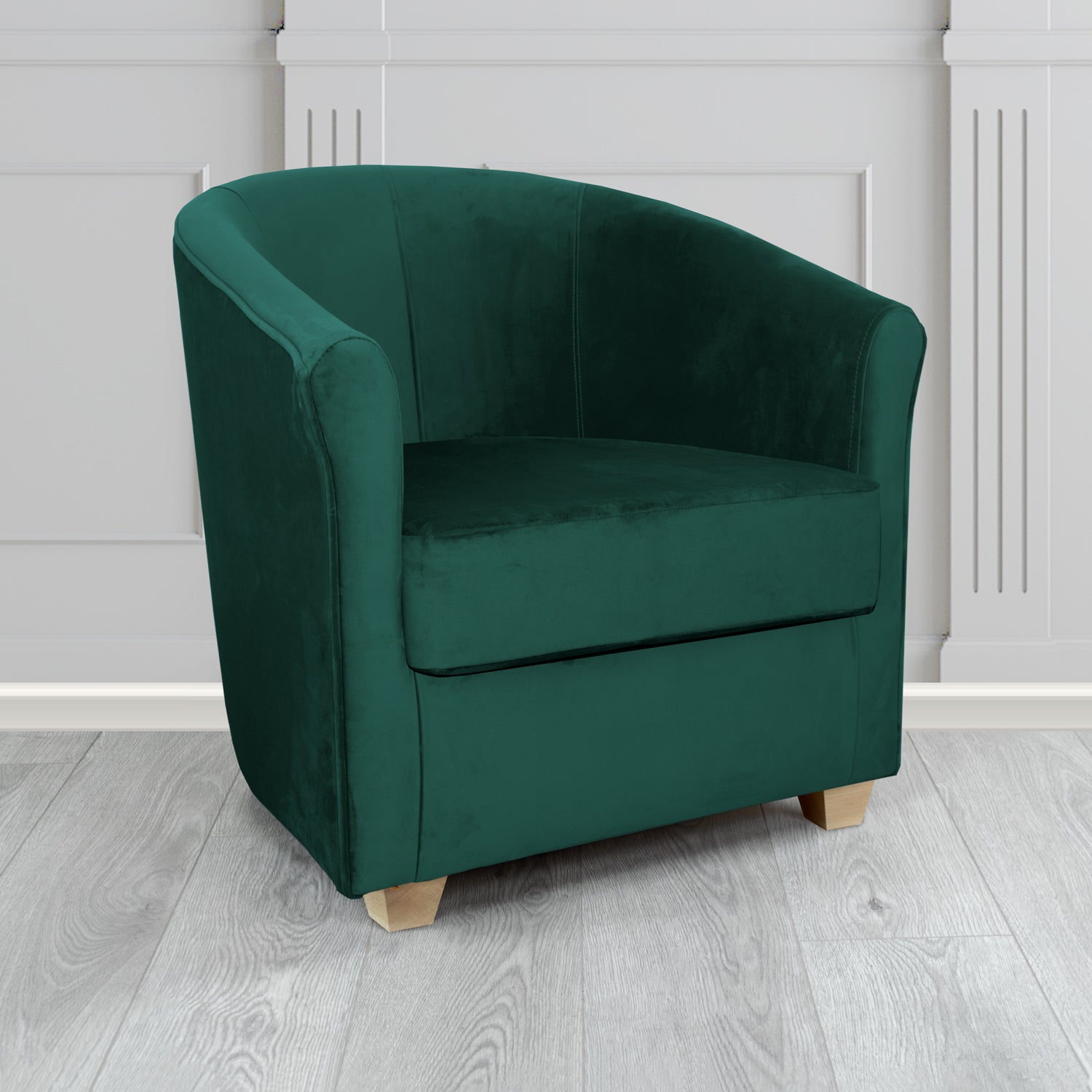 Cannes Tub Chair in Panaz Fabrics Allure Crib 5 Velvet Fabric
