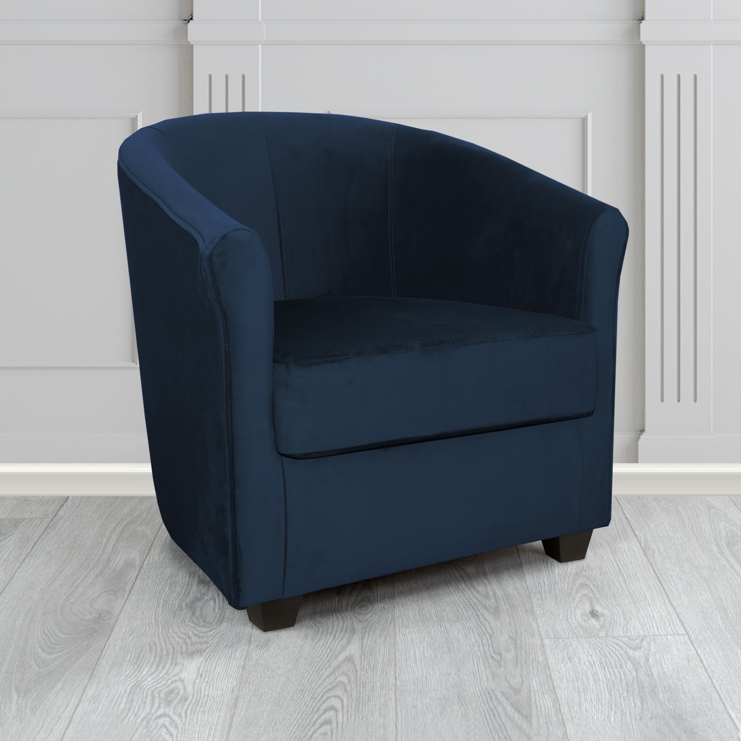 Cannes Tub Chair in Panaz Fabrics Allure Crib 5 Velvet Fabric