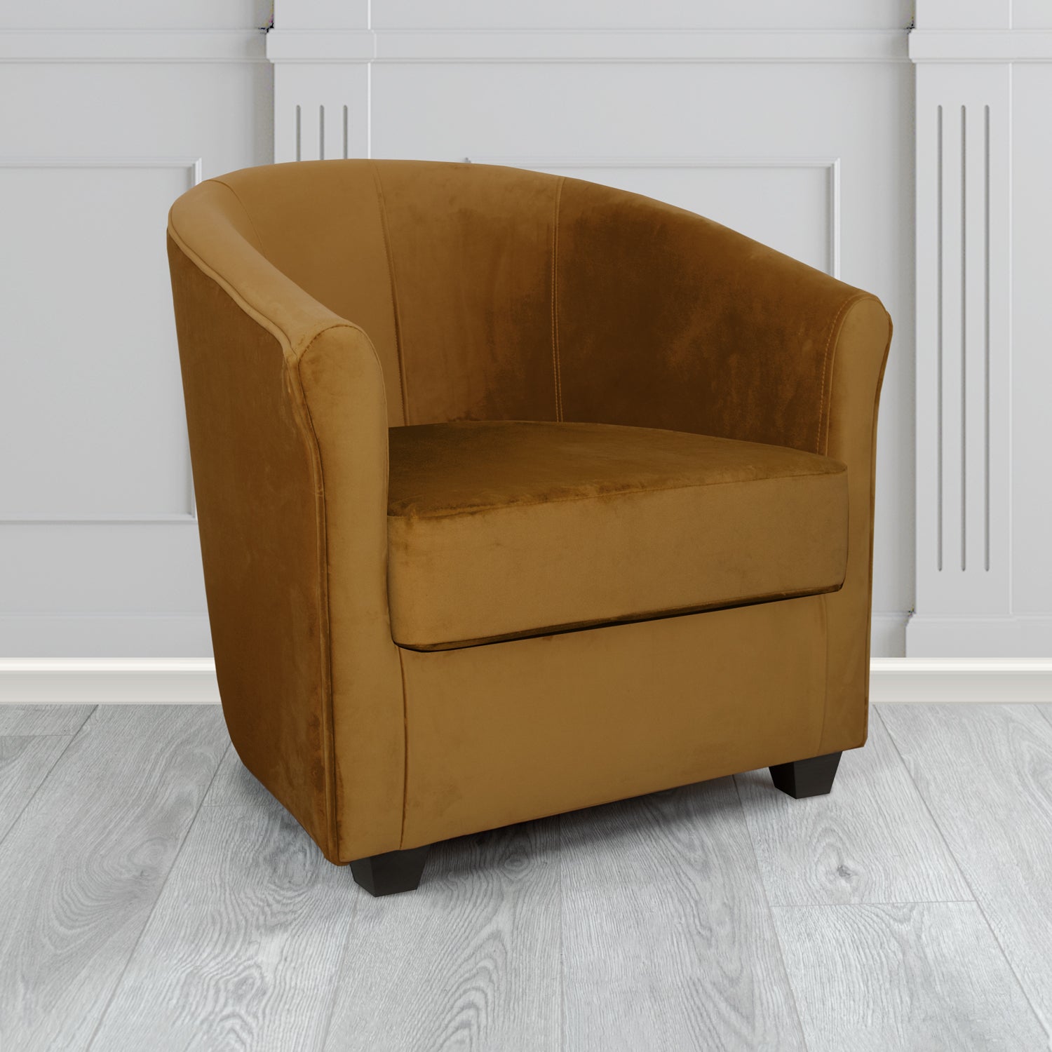Cannes Tub Chair in Panaz Fabrics Allure Crib 5 Velvet Fabric