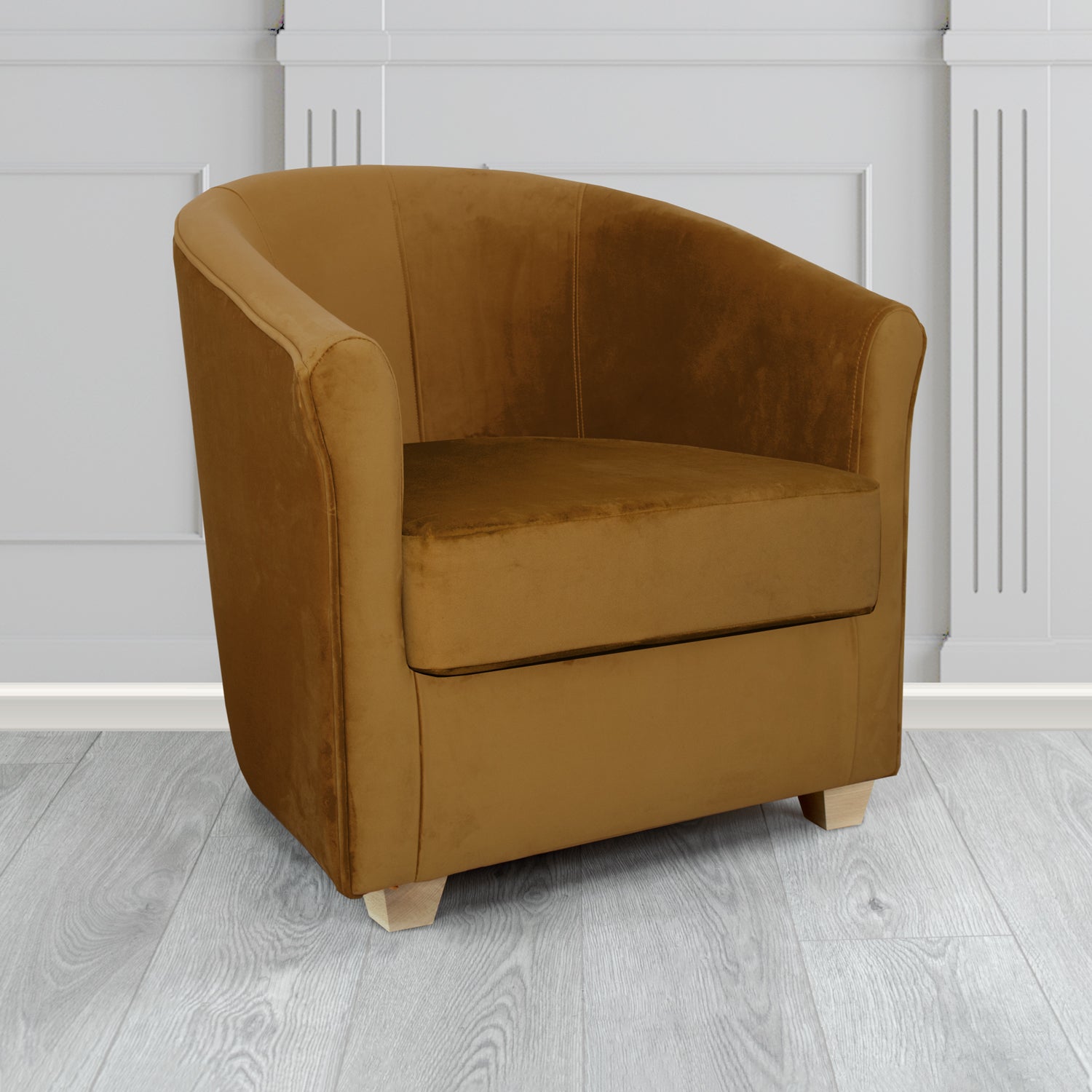 Cannes Tub Chair in Panaz Fabrics Allure Crib 5 Velvet Fabric