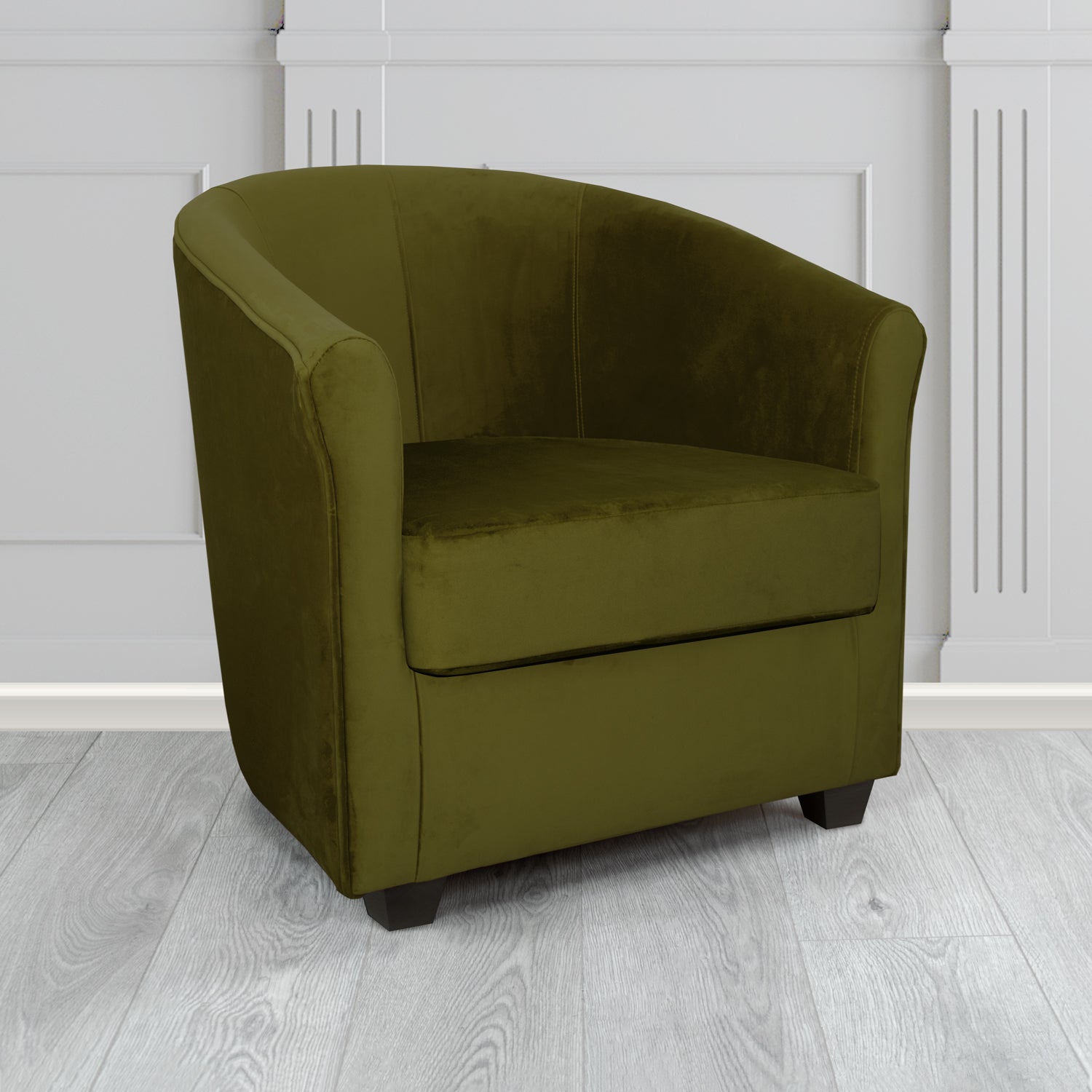 Cannes Tub Chair in Panaz Fabrics Allure Crib 5 Velvet Fabric