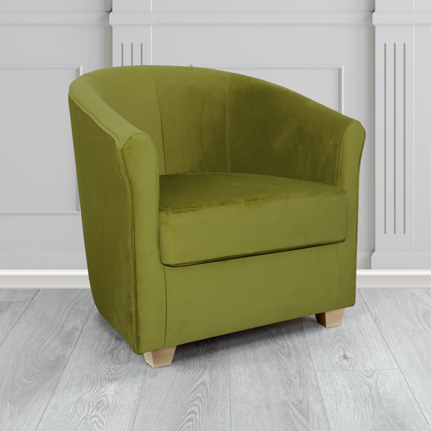 Cannes Tub Chair in Panaz Fabrics Allure Crib 5 Velvet Fabric