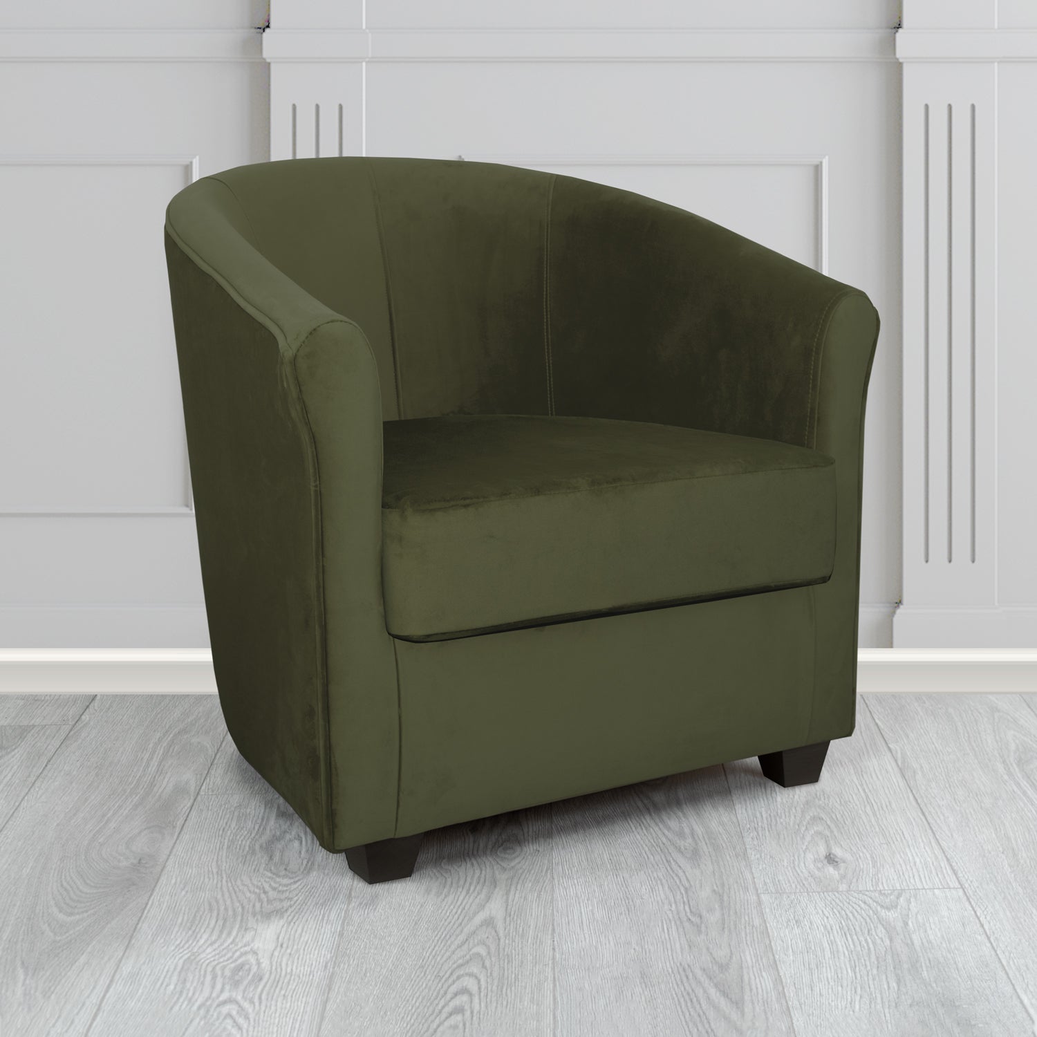Cannes Tub Chair in Panaz Fabrics Allure Crib 5 Velvet Fabric
