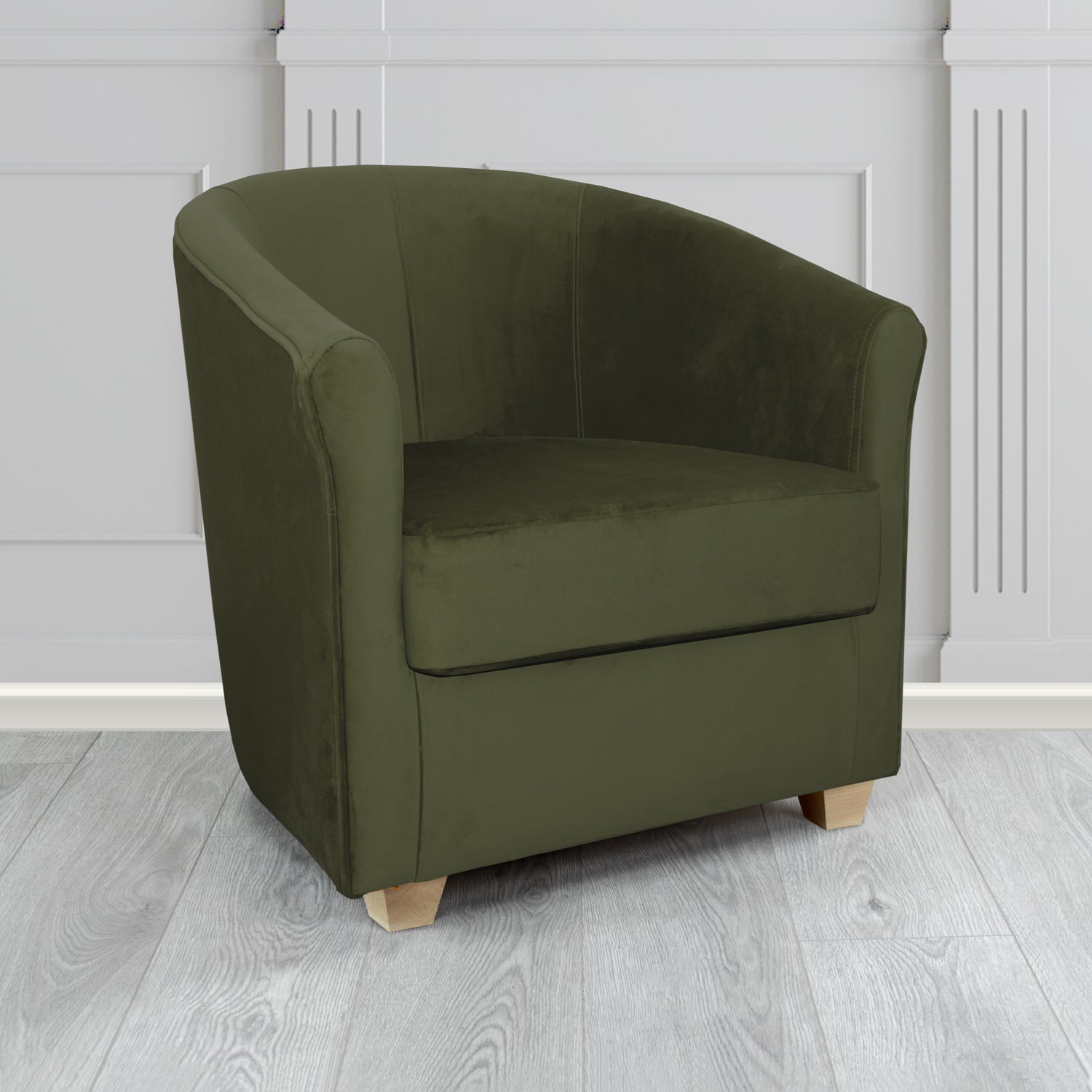 Cannes Tub Chair in Panaz Fabrics Allure Crib 5 Velvet Fabric
