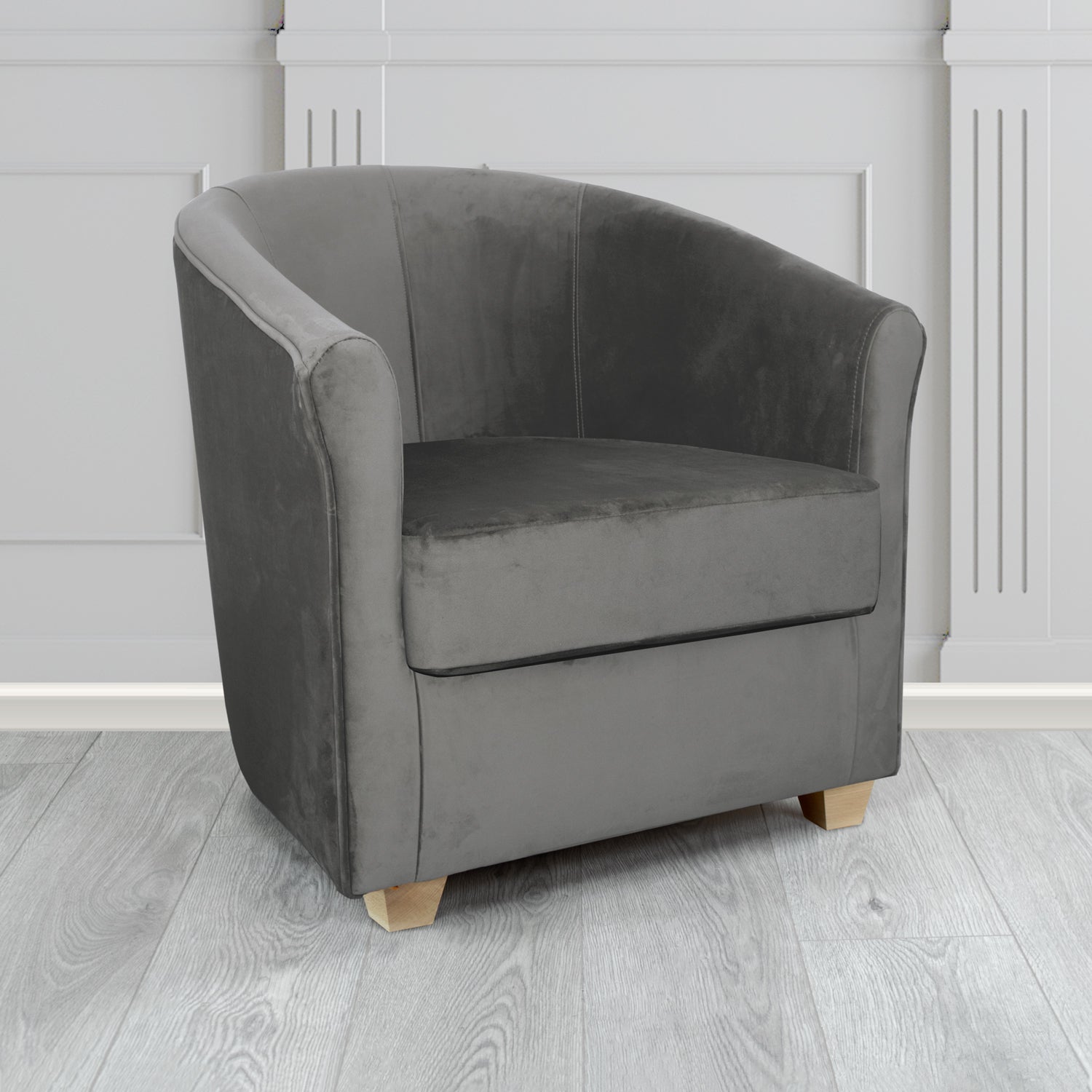 Cannes Tub Chair in Panaz Fabrics Allure Crib 5 Velvet Fabric