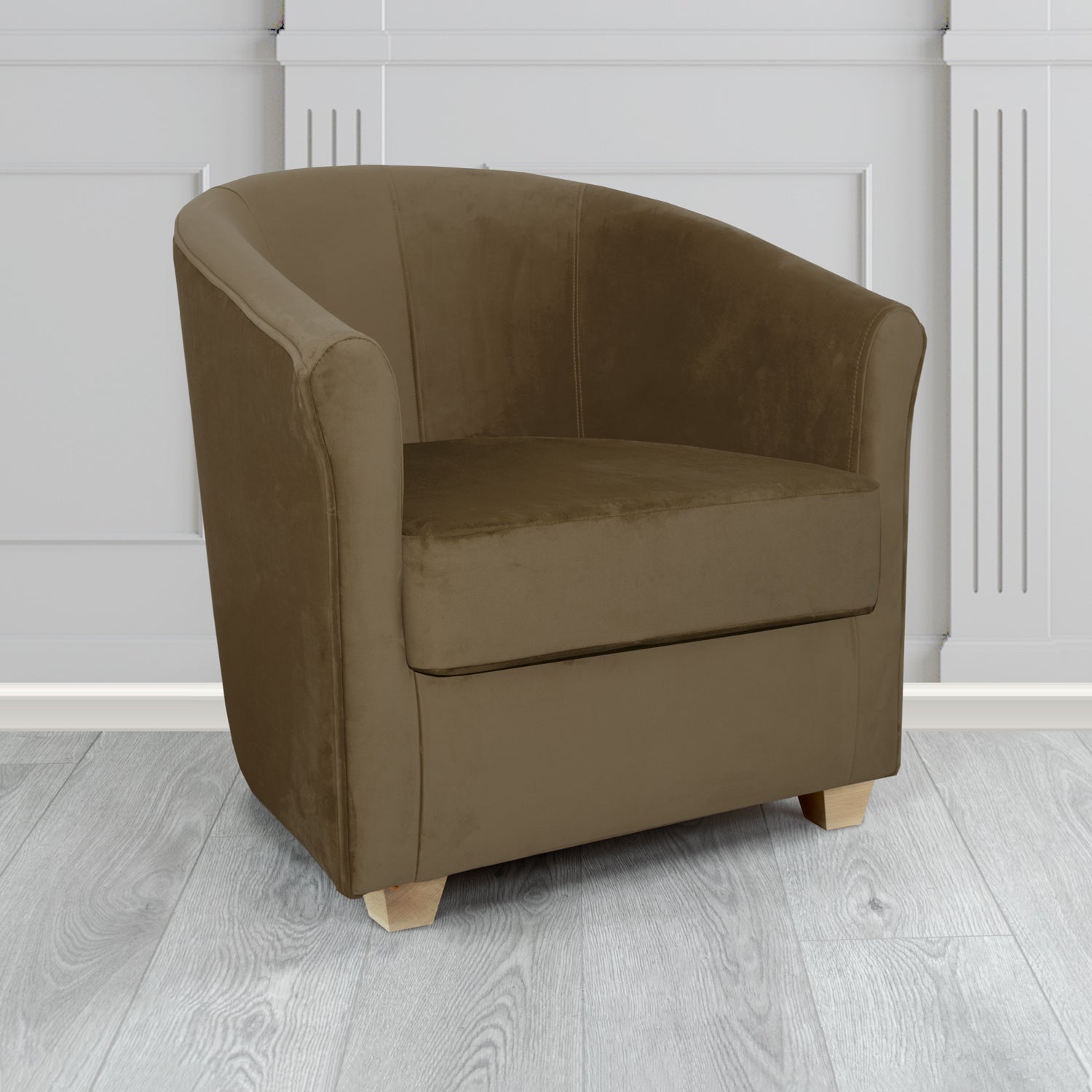 Cannes Tub Chair in Panaz Fabrics Allure Crib 5 Velvet Fabric