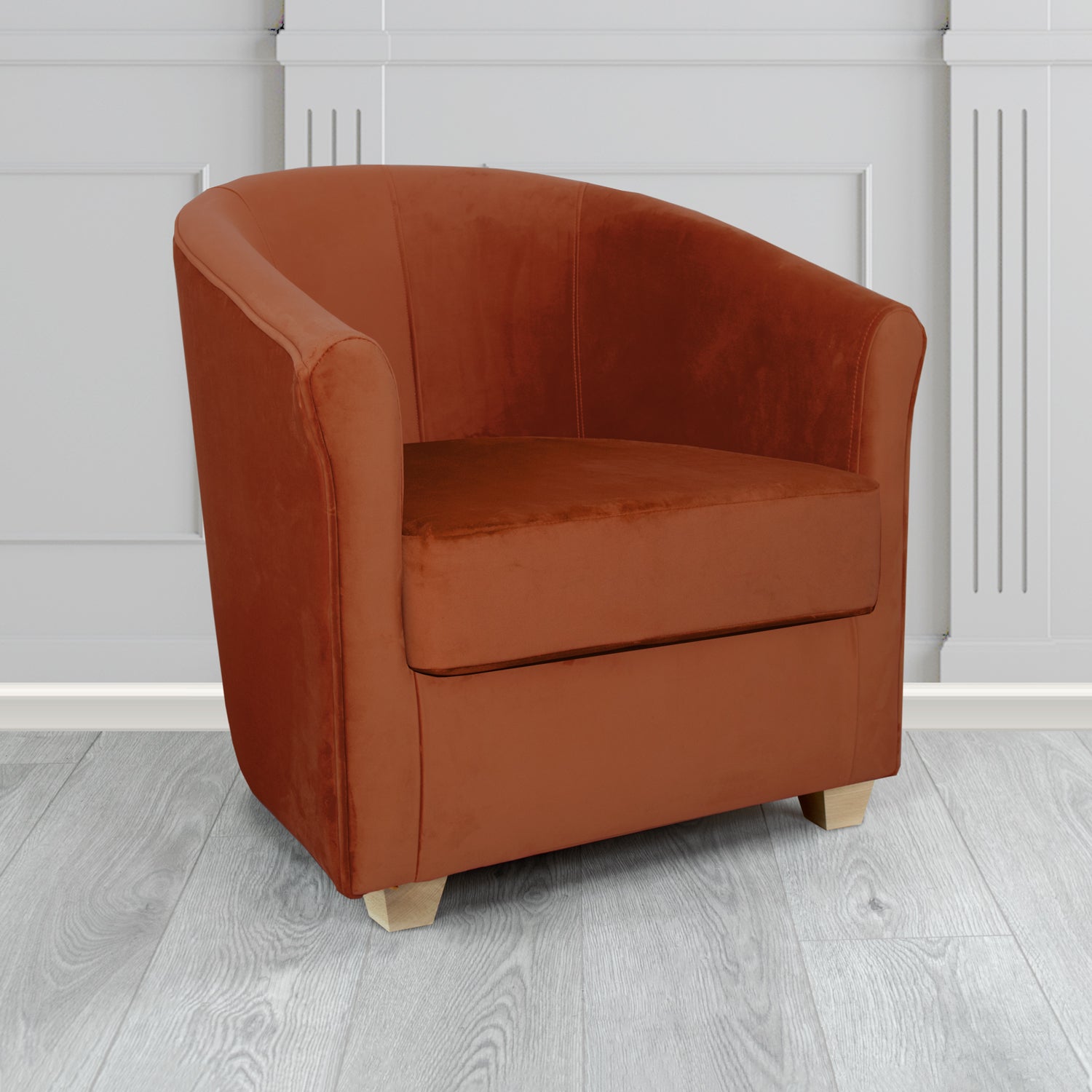 Cannes Tub Chair in Panaz Fabrics Allure Crib 5 Velvet Fabric
